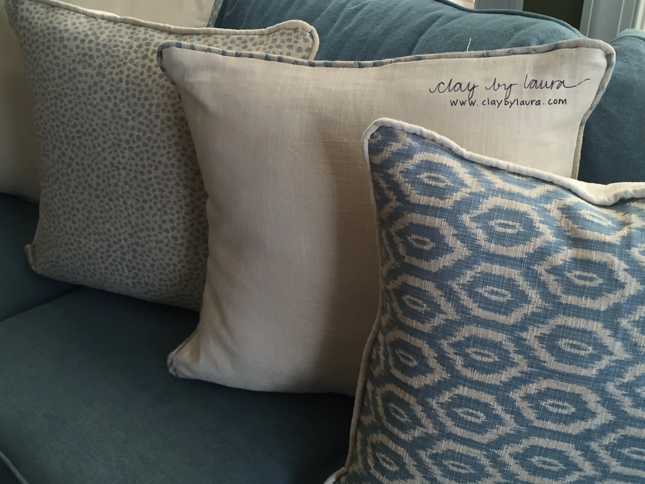 This week I pulled out the sewing machine and made pillows for a birthday gift. It's good to change gears every once in awhile and create something with different 'materials!'