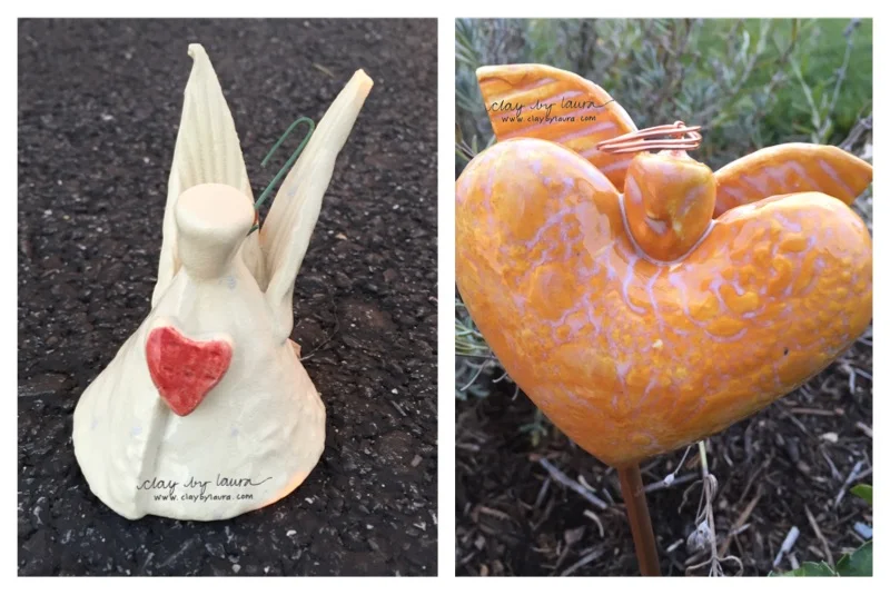 Angels have taken on a variety of shapes and functions throughout the years. Angel ornaments can decorate a holiday tree or become part of an art collection. The potsticker version can be used outdoors in the garden or indoors in a houseplant.