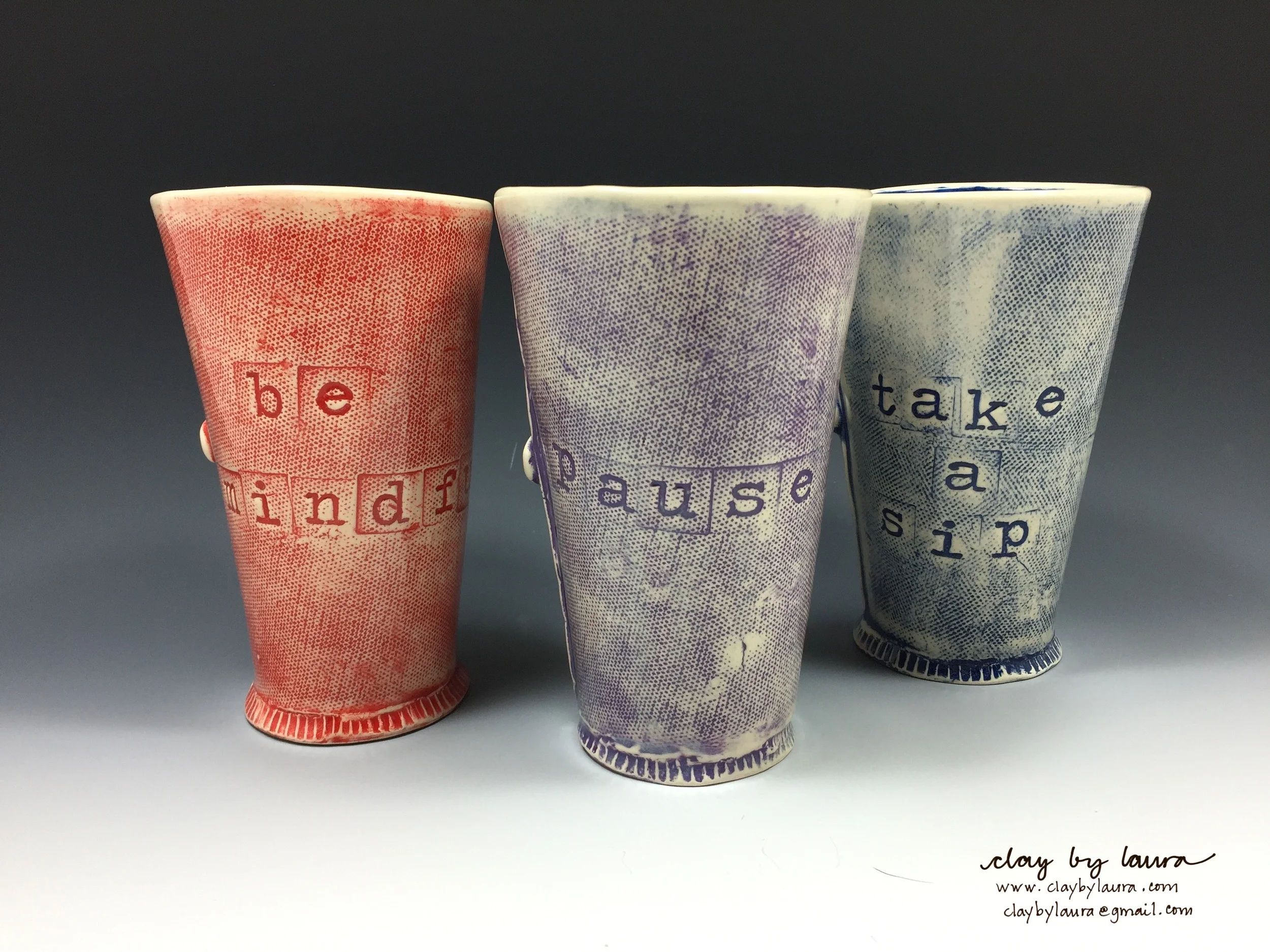 Tumblers are a new shape I'm developing in the studio.
