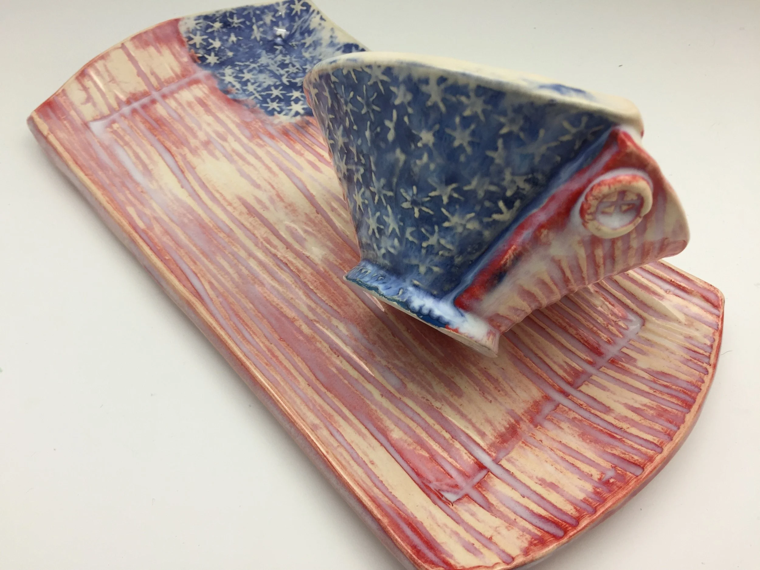 Patriotic Tray and Bowl Set