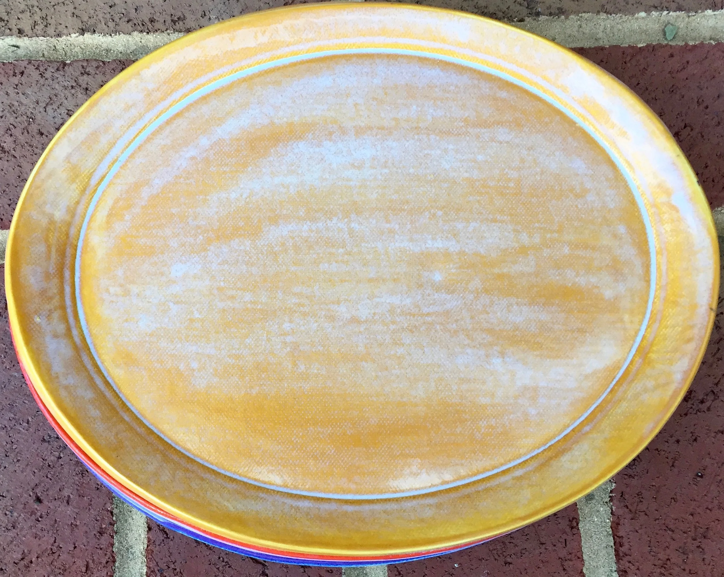 yellow underglaze/white glaze combination