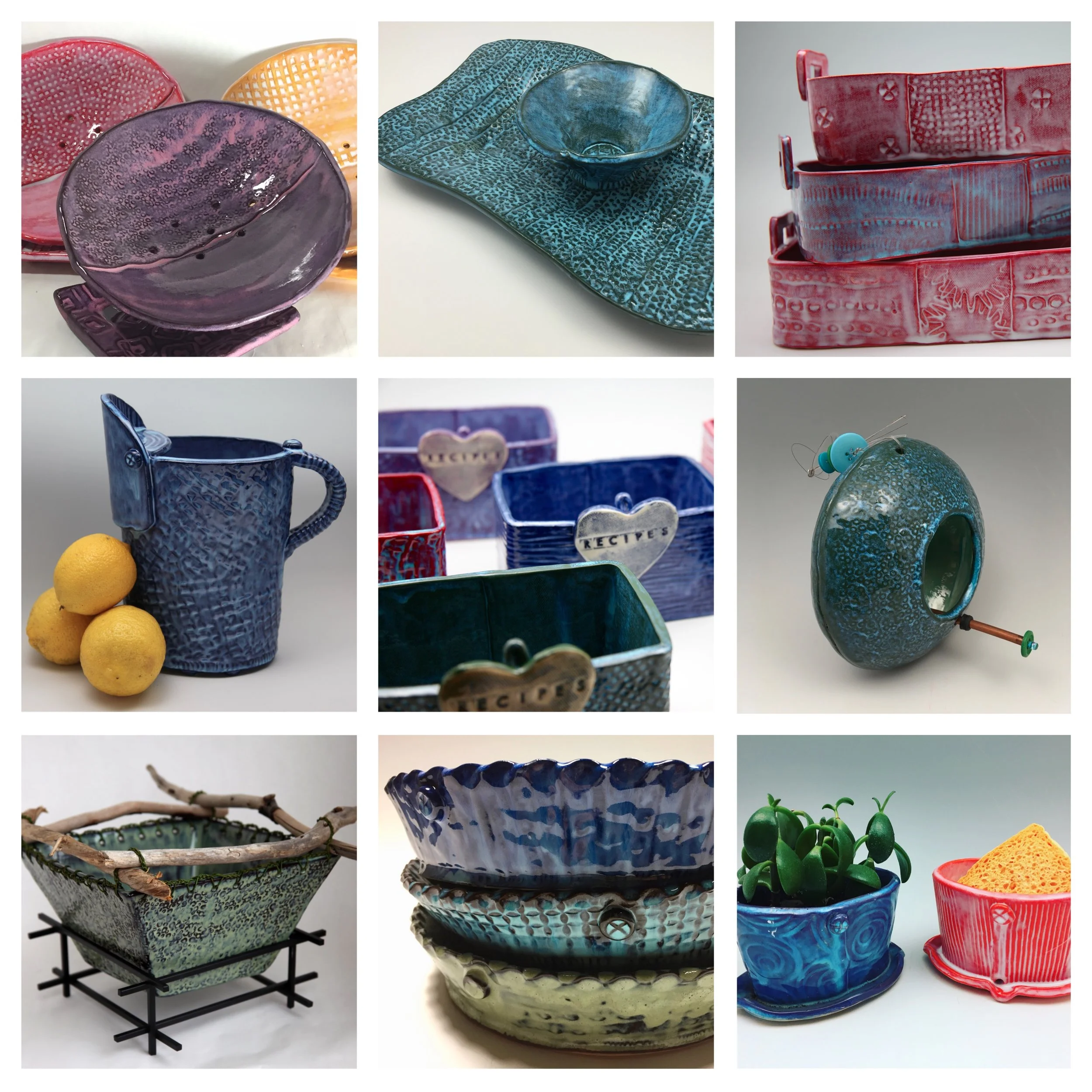 Here are some of the ClayByLaura pieces I've chosen to bring with me to Panoply.