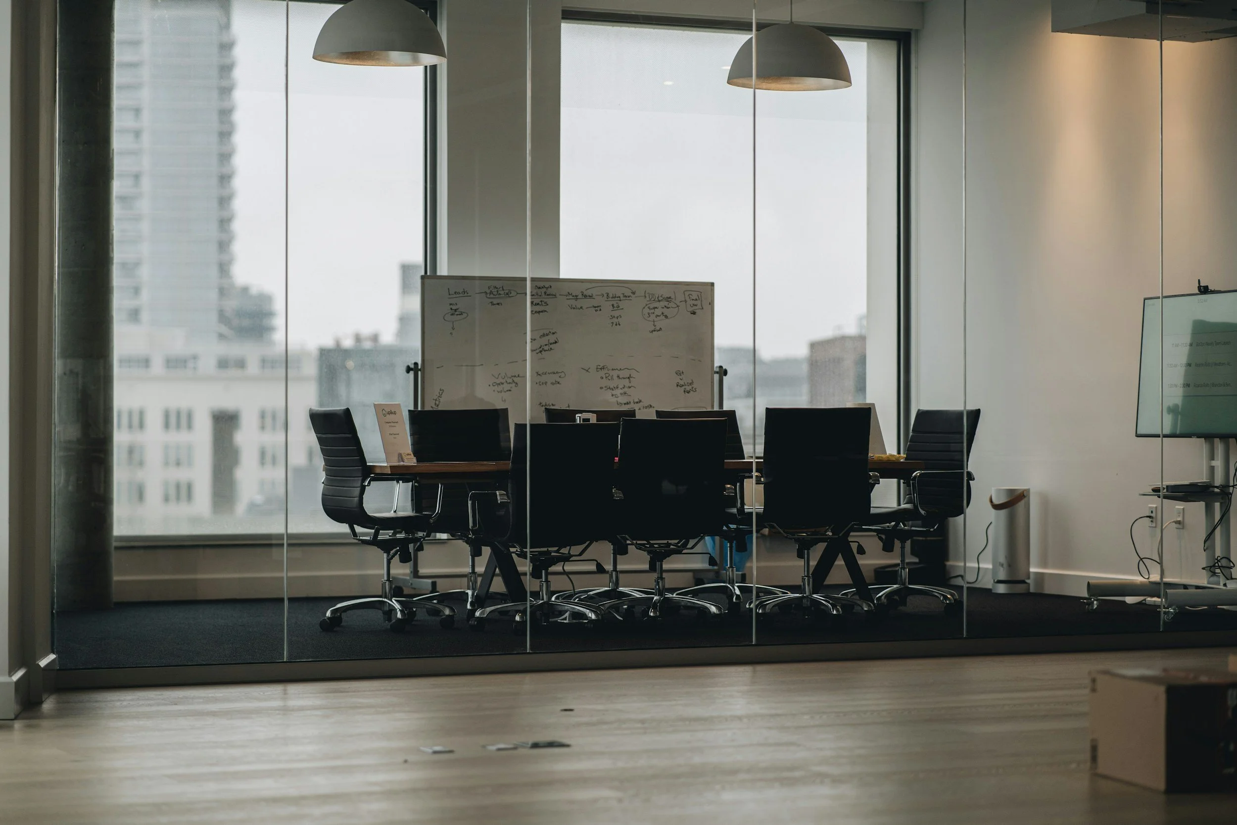 Empty board room before a Chief Clinical Officer Executive Search meeting