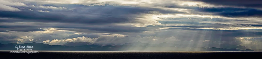 The sun was breaking through the clouds and it was just beautiful.