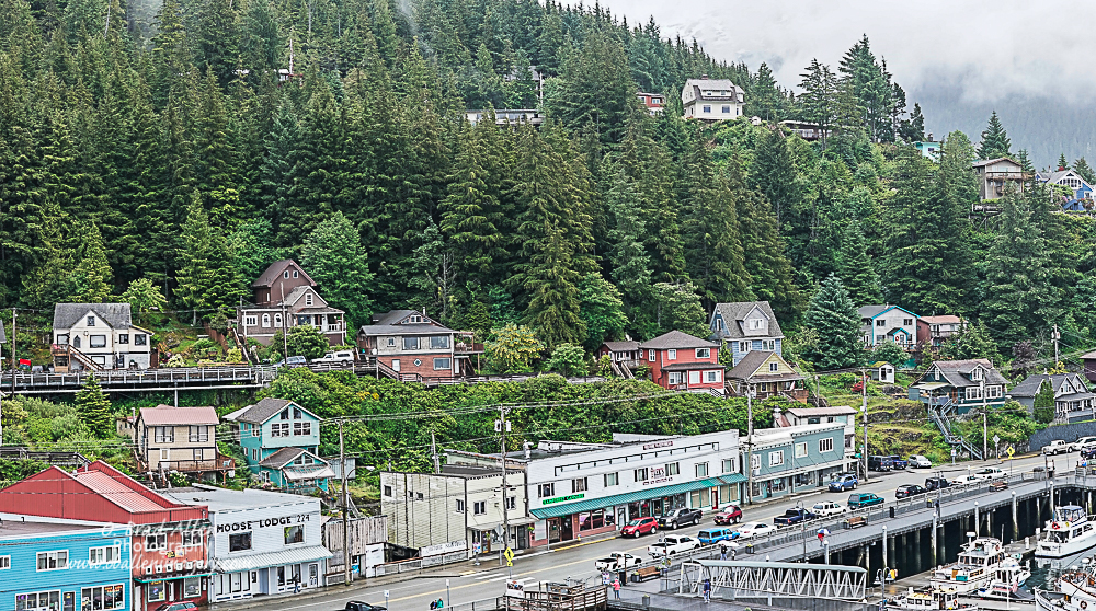 One of my favorite towns in Alaska was Ketchikan. This is a cute image of a quaint town. There were abundant eagles around Ketchikan, the number of eagles reminded me of the number of robins we have in northern Utah. I would perfer the eagles.