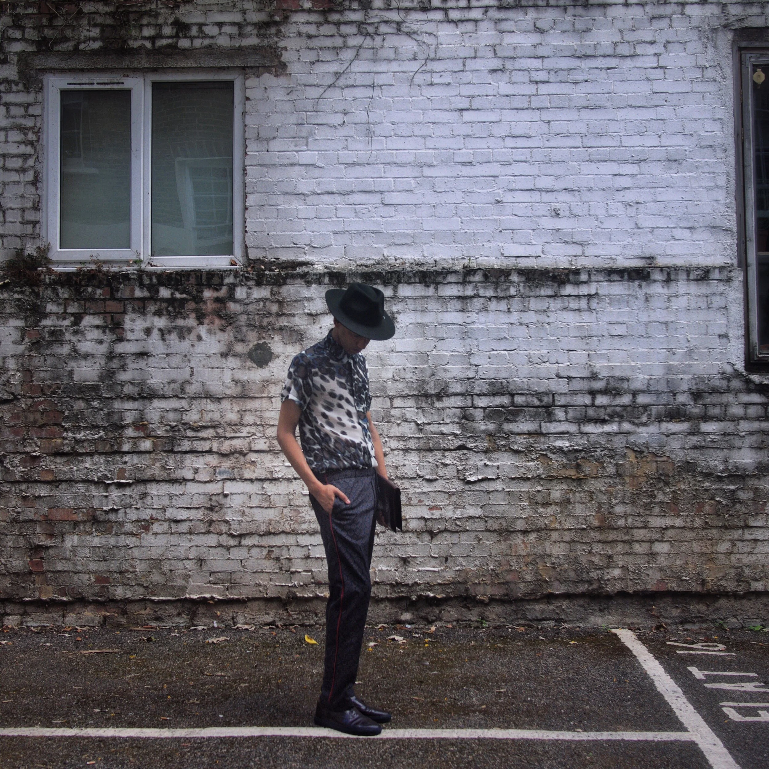 ASOS hat & Shirt, Dries Van Noten trousers & shoes, Marc Jacobs portfolio