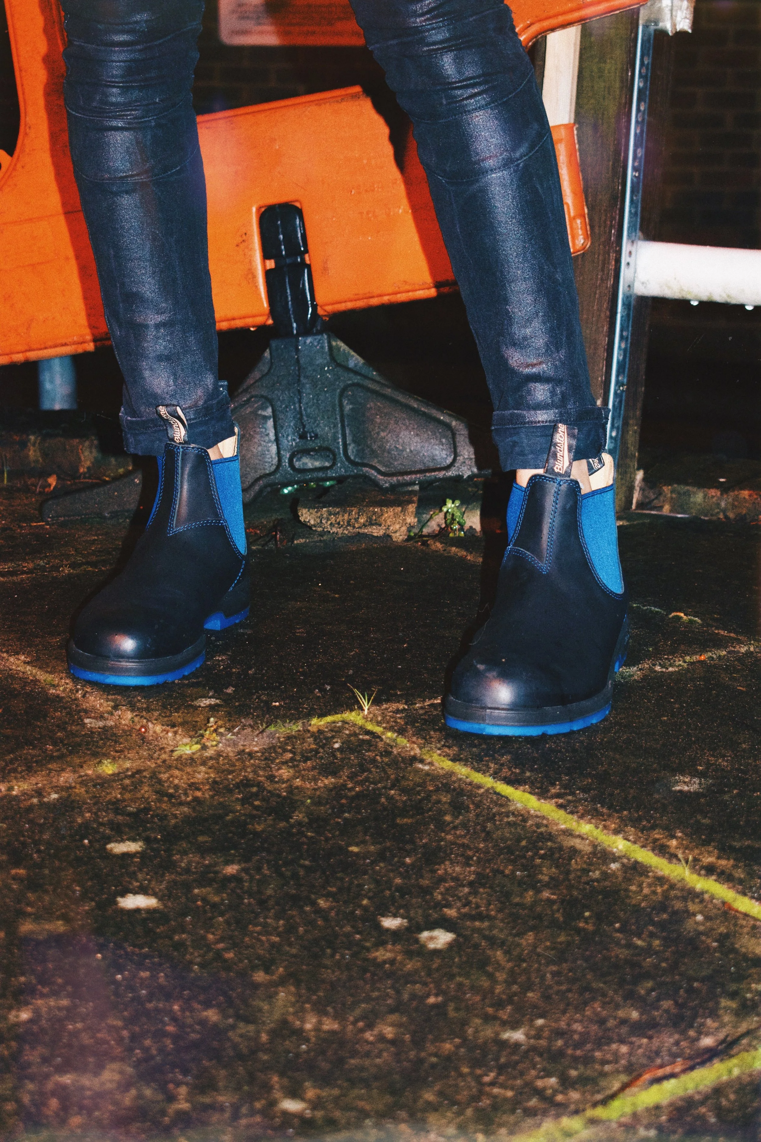 blue blundstone boots