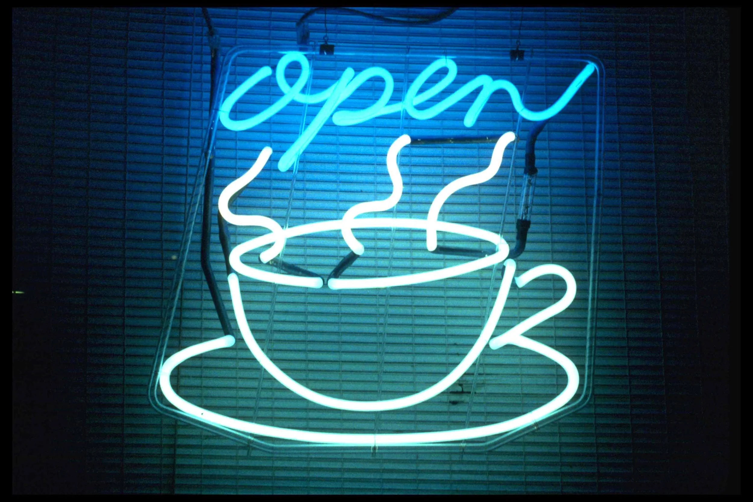 Coffee Cup Open Sign