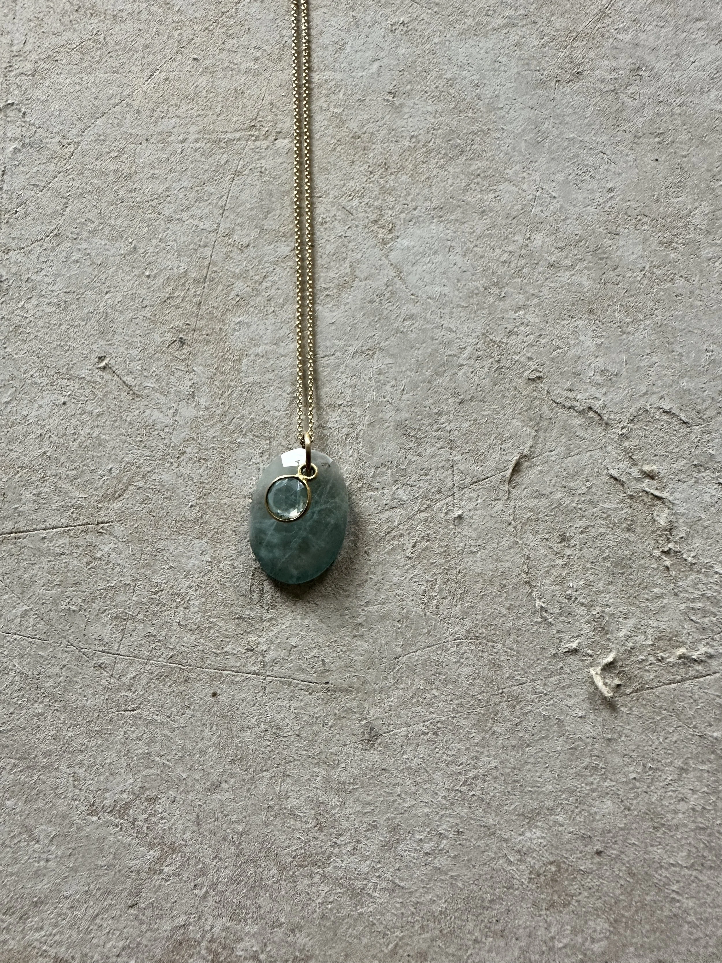 margaret solow aquamarine and sapphire  necklace