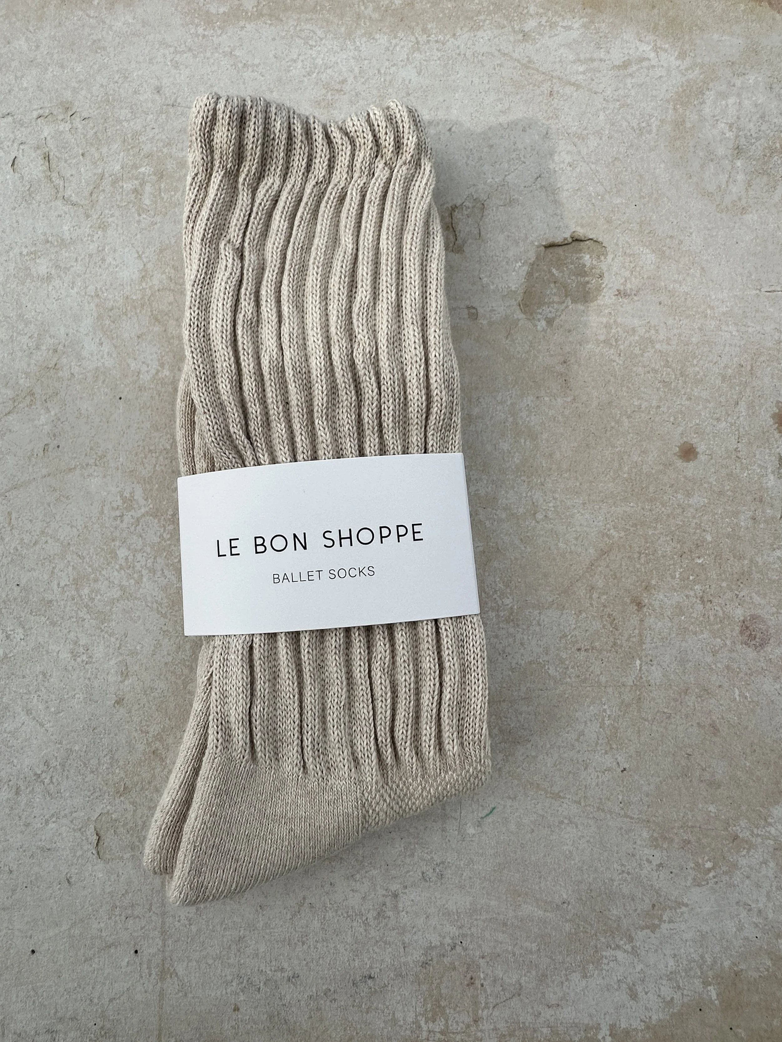 le bon shoppe ballet sock oatmeal