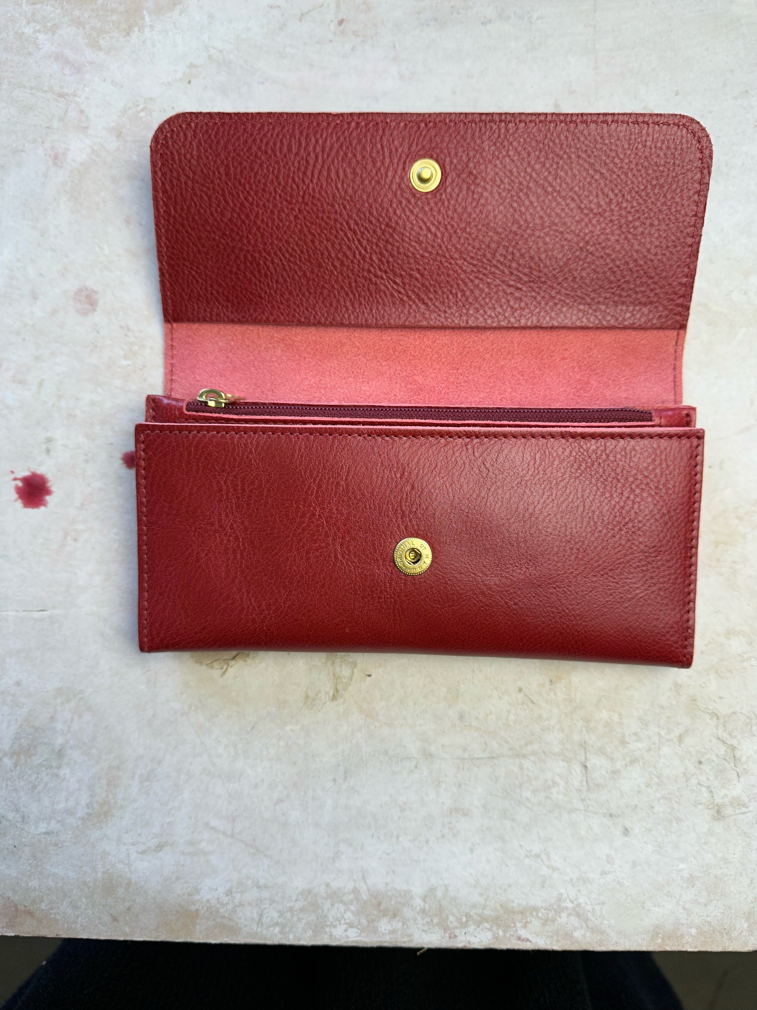 il bisonte continental wallet rosso — hedgerow