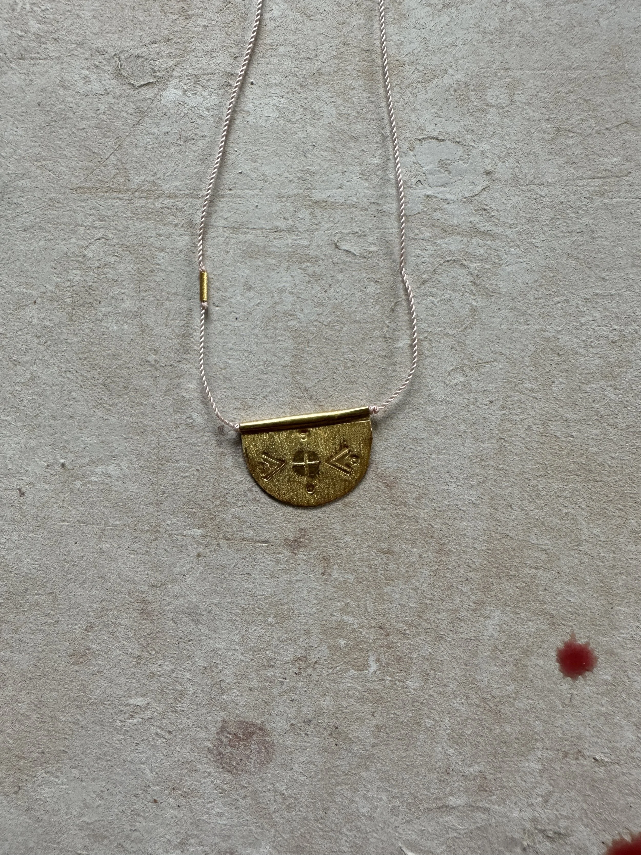 River Song large half moon necklace