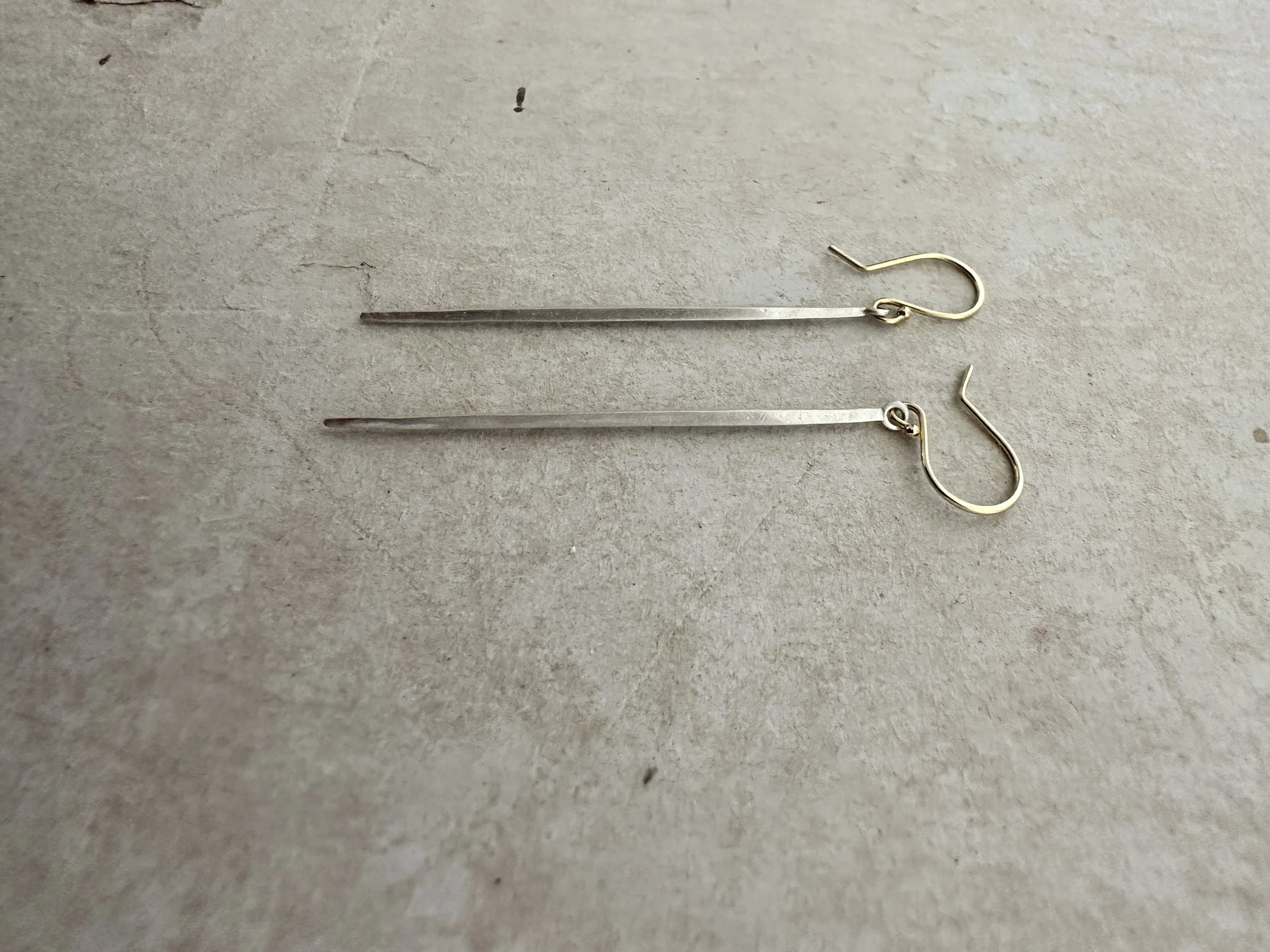 sarah maguire long icicle earrings - sterling silver