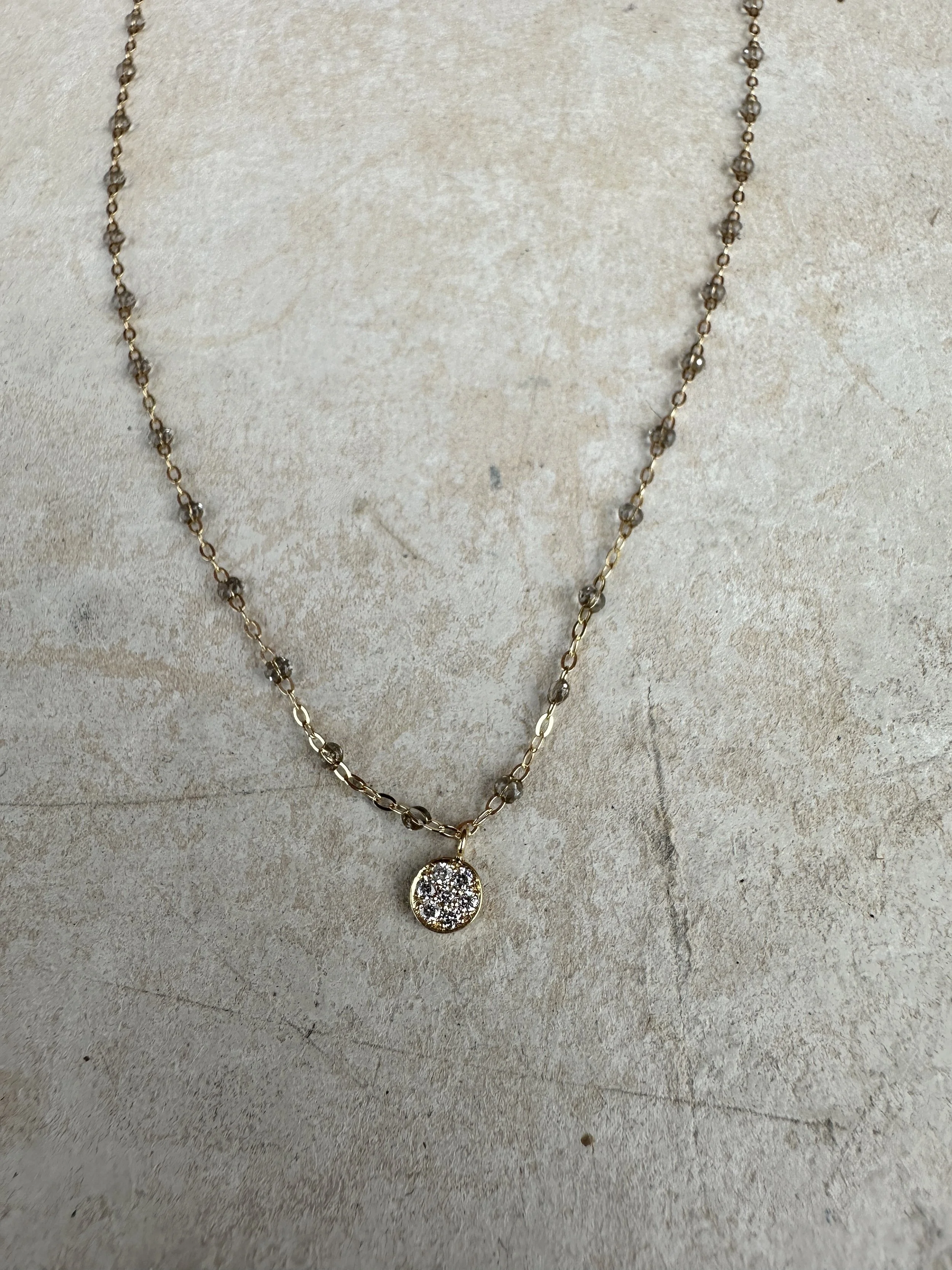 gigi clozeau puce diamond classic gigi necklace  - sparkle