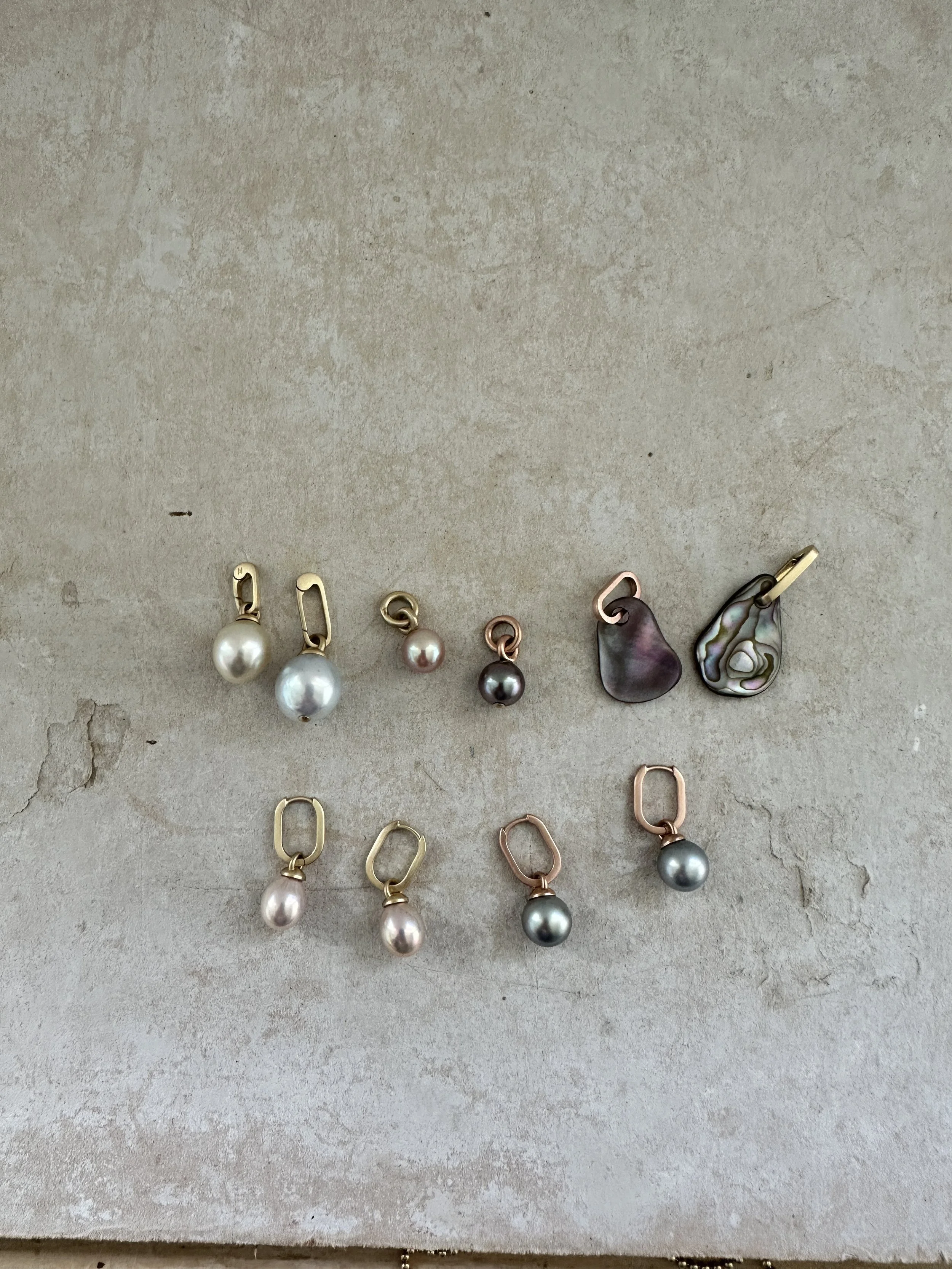 tracy conkle 14k yellow gold south sea australian pearl charm