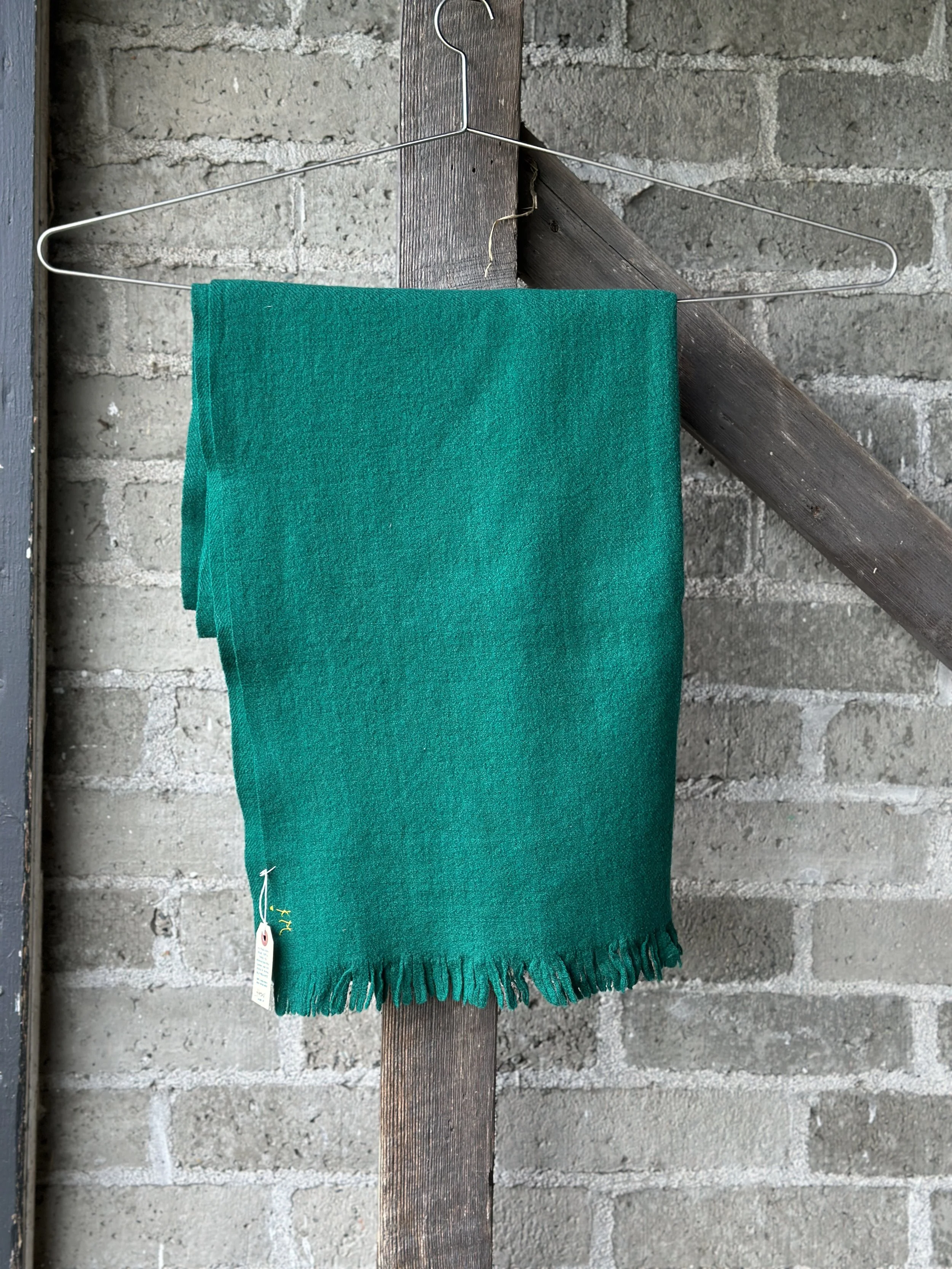 auntie oti small wool throw  - emerald