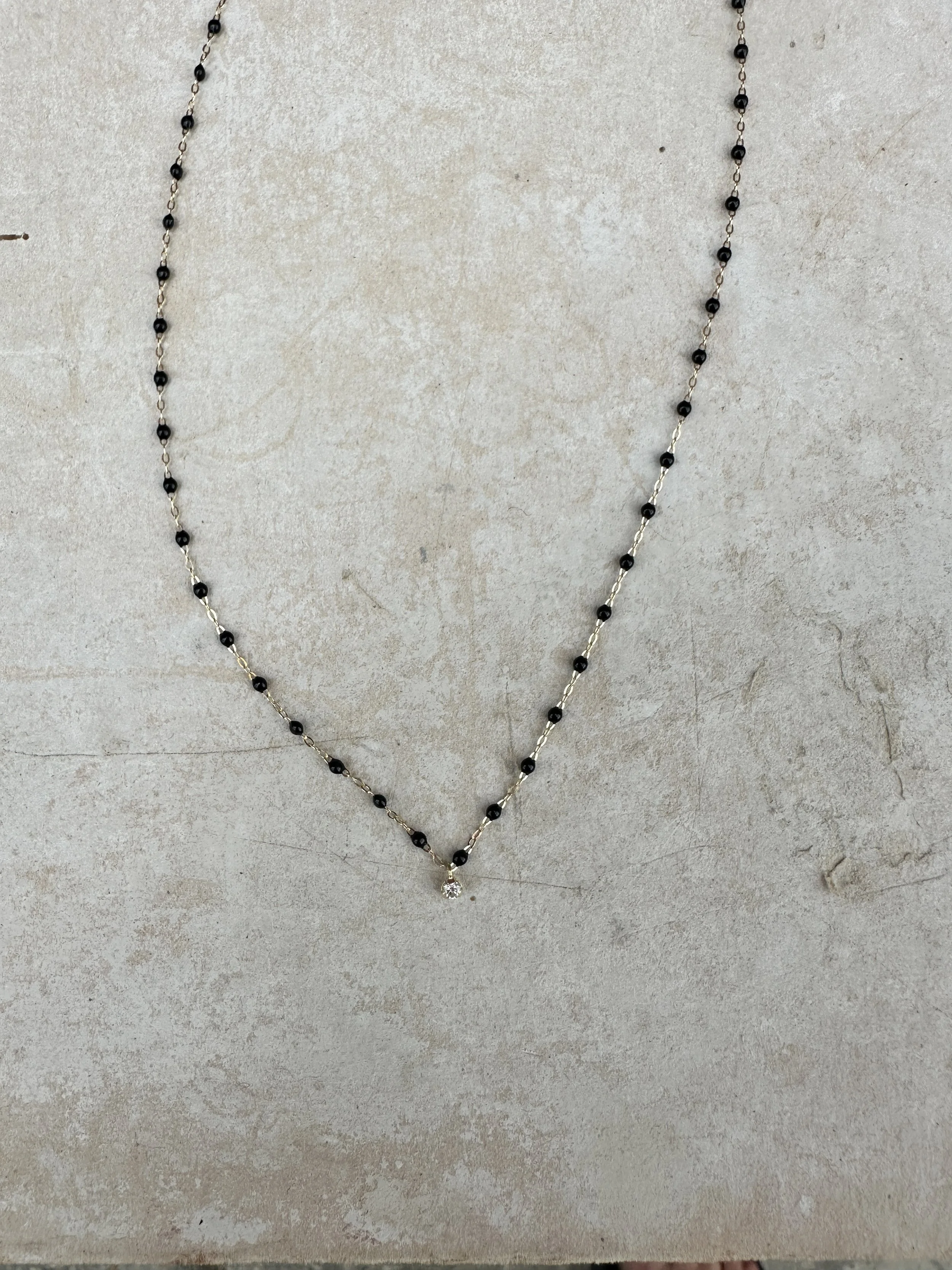gigi clozeau supreme classic  diamond necklace  - black