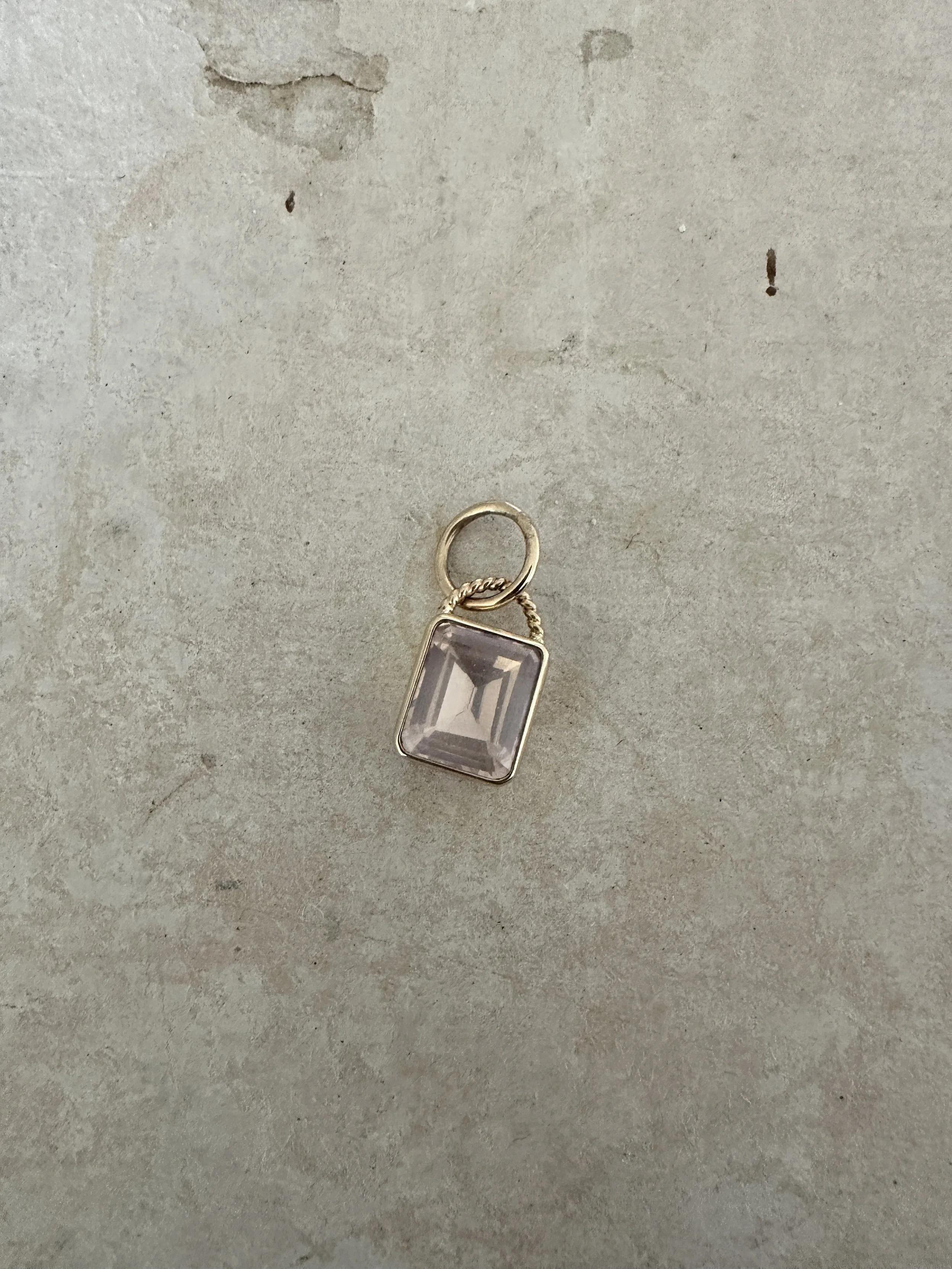 tina negri medium rose quartz pendant