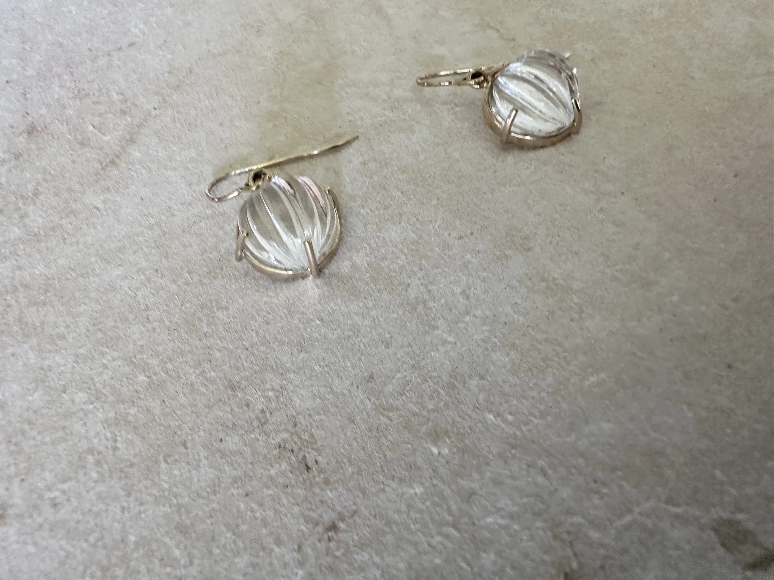 tina negri carved white topaz earrings