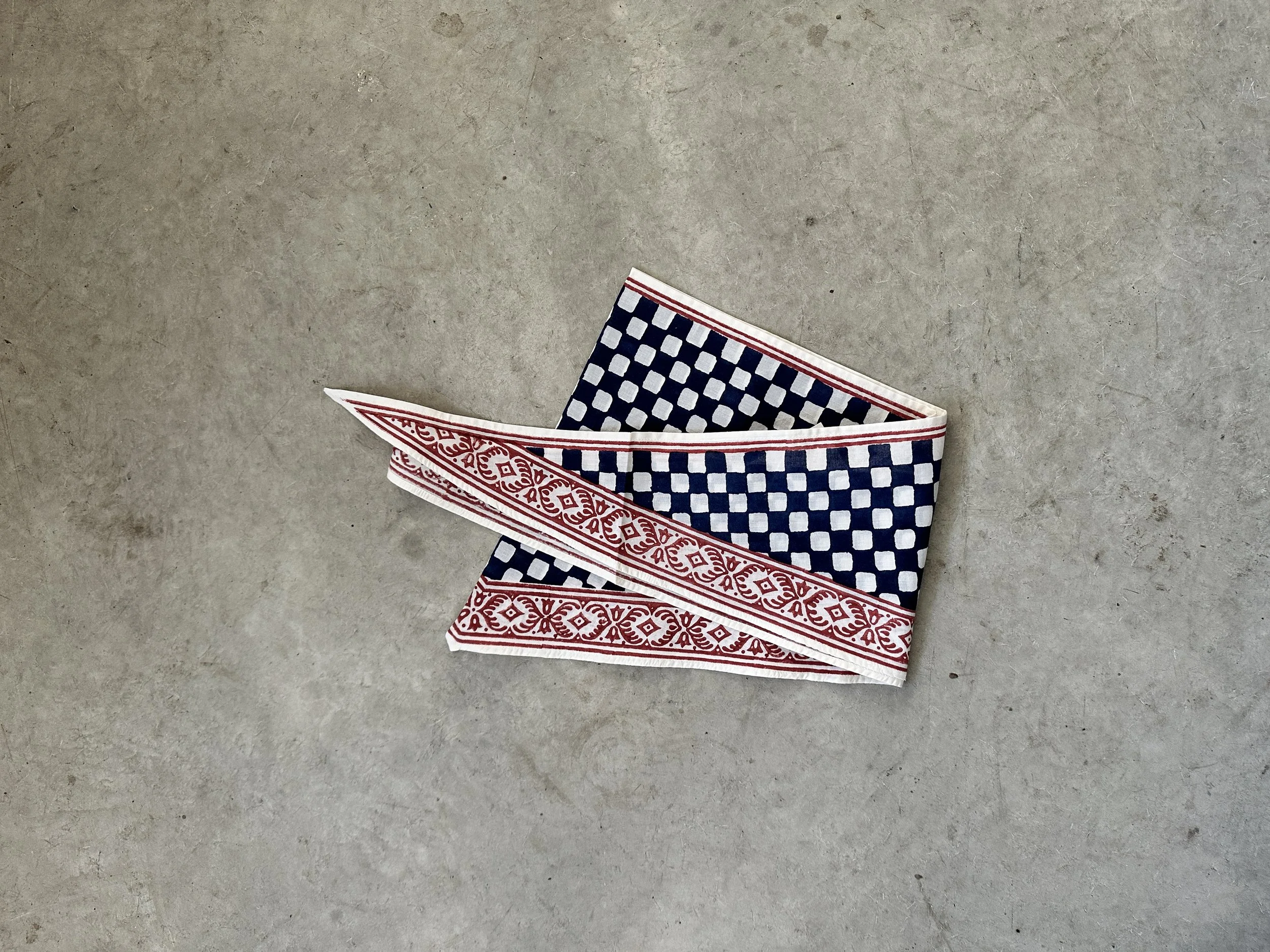 toast elongated block print bandana