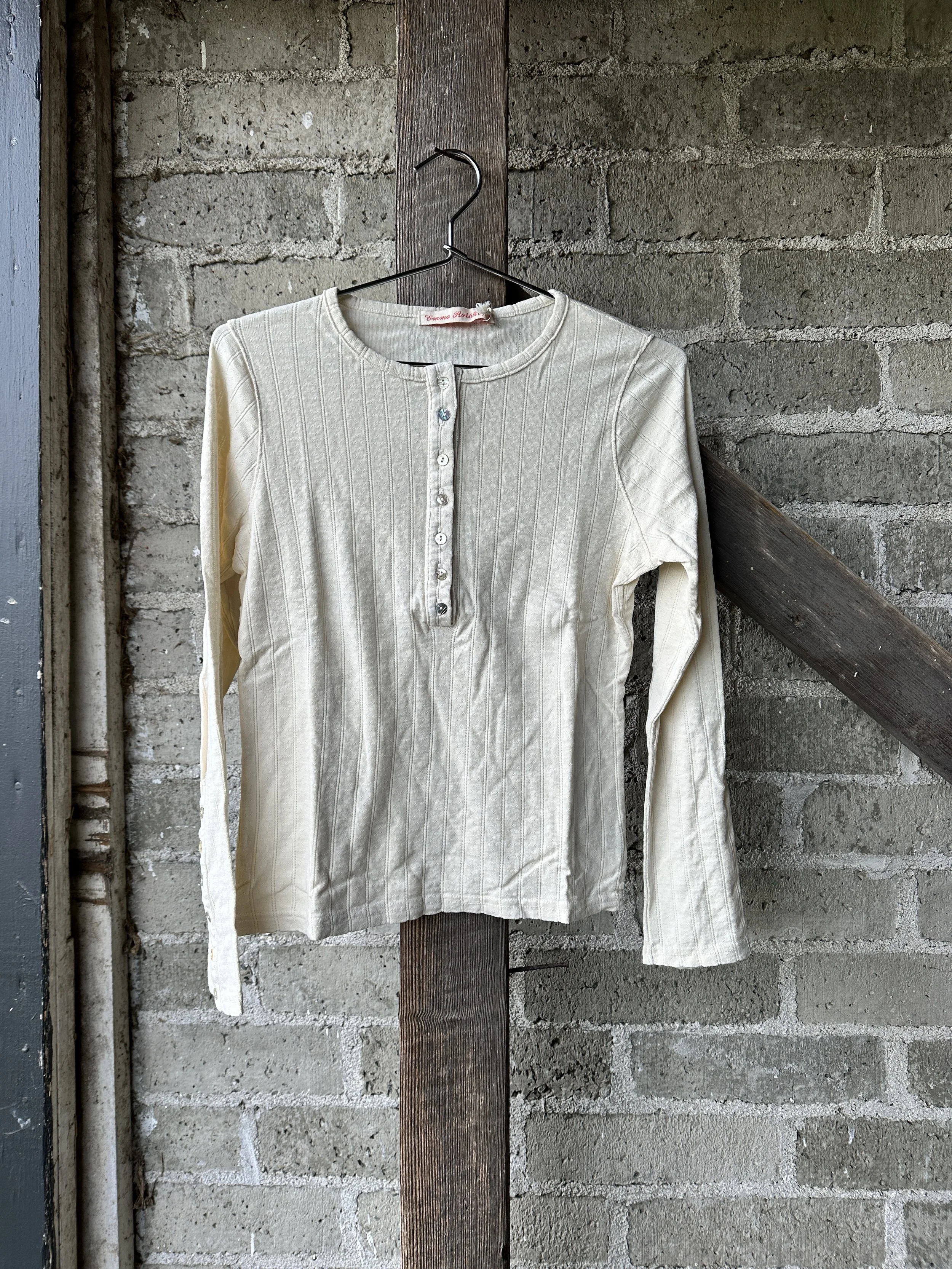 emma rothkopf pointelle henley - cream