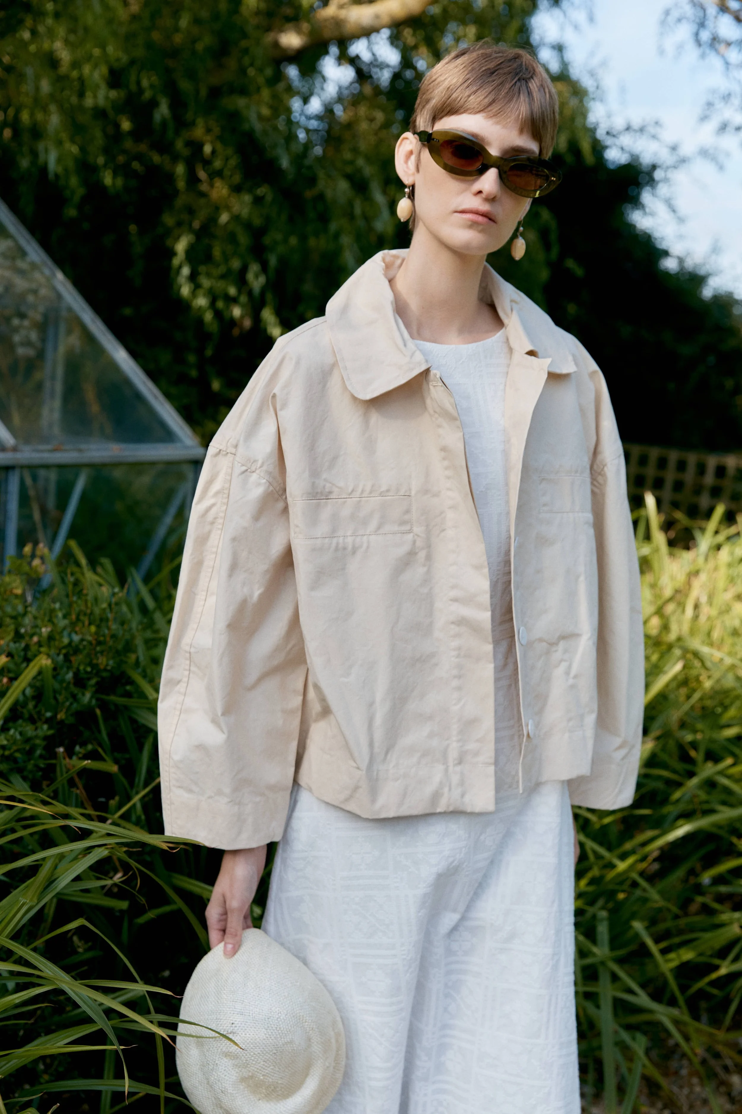 cawley british dry oilskin wesley jacket - natural