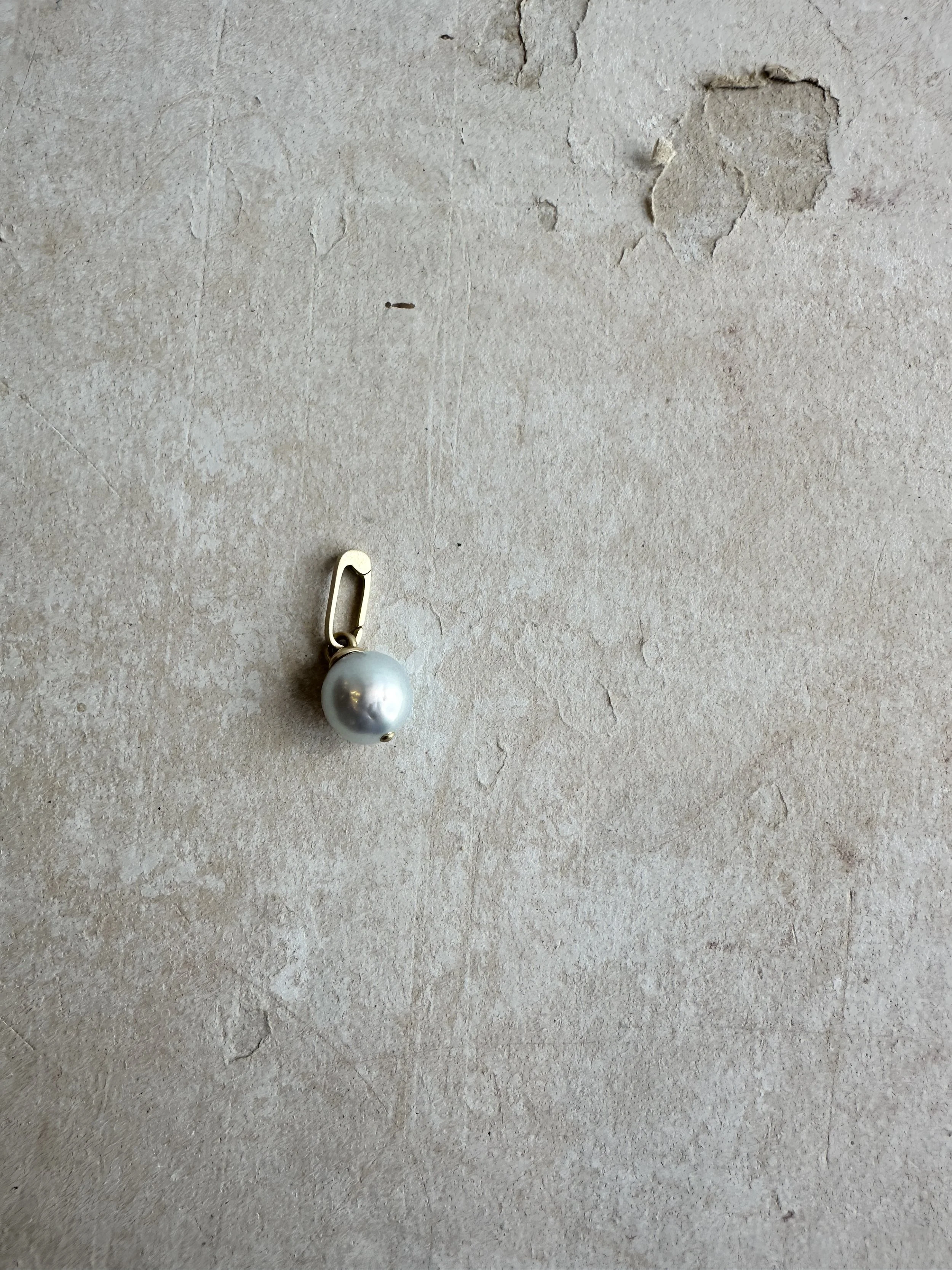 tracy conkle 14k yellow gold south sea australian pearl charm