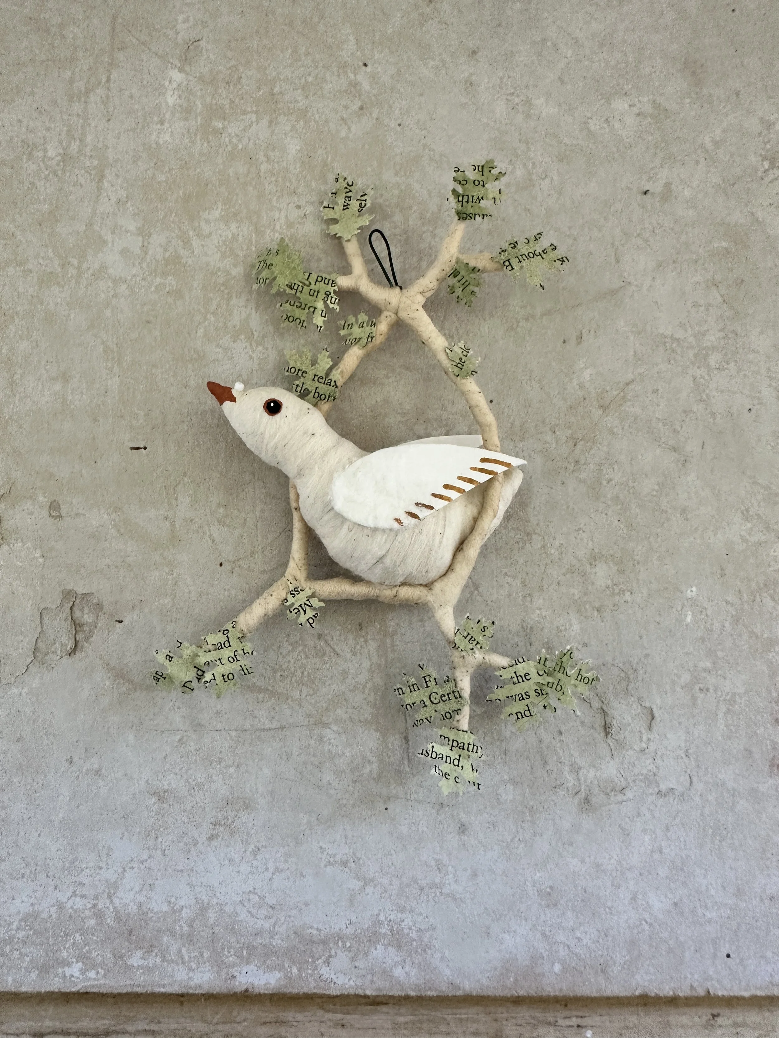 bird on a perch ornament