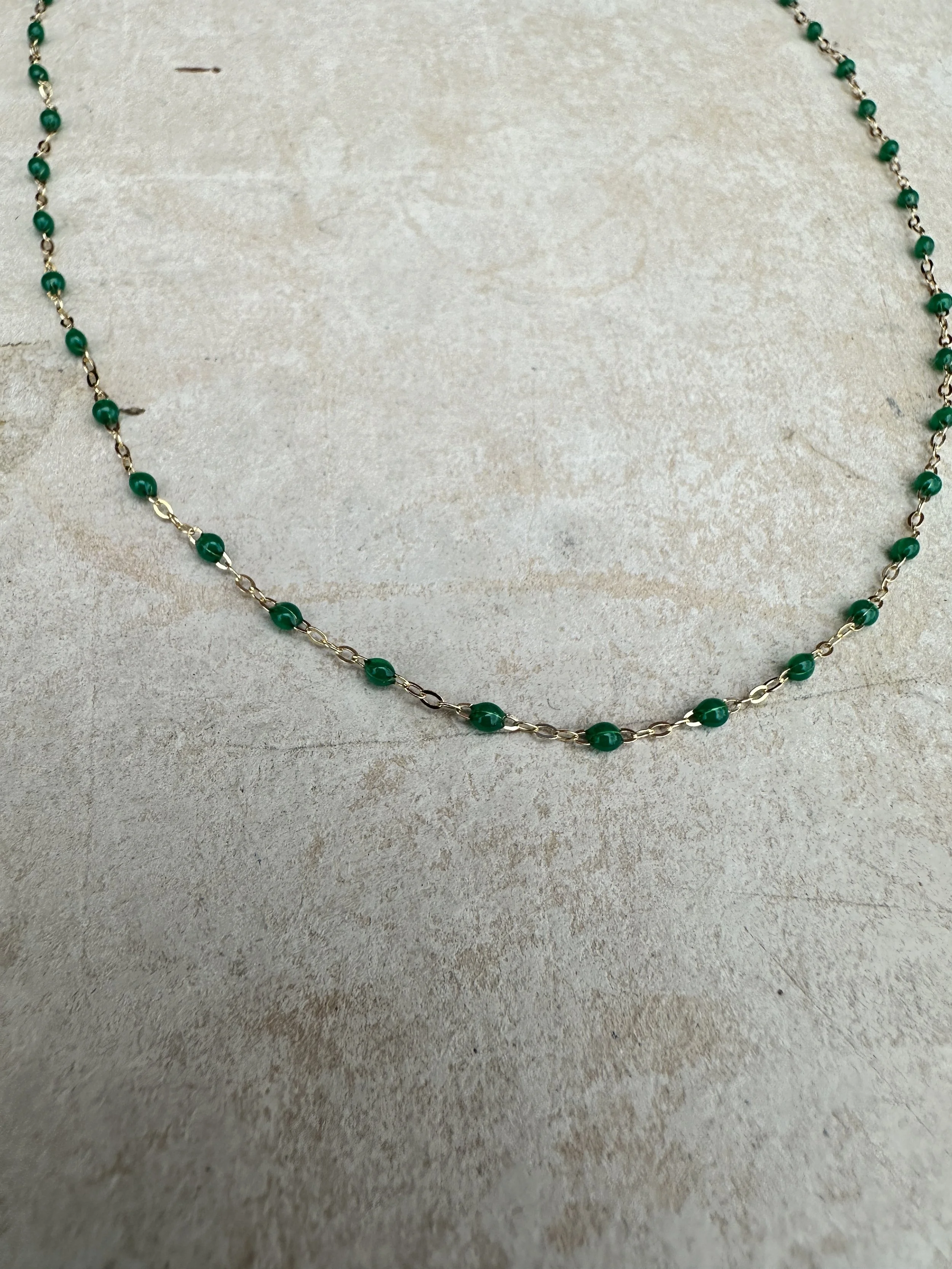 gigi clozeau Classic gigi necklace - emerald and yellow gold
