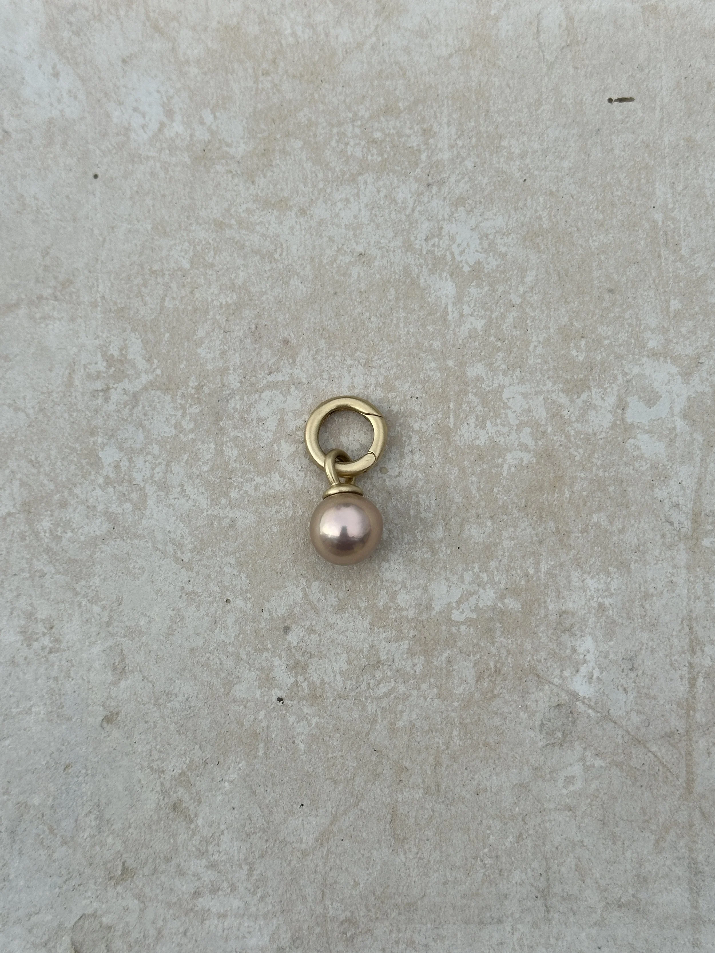 tracy conkle japanese lake kasumi apricot freshwater pearl charm