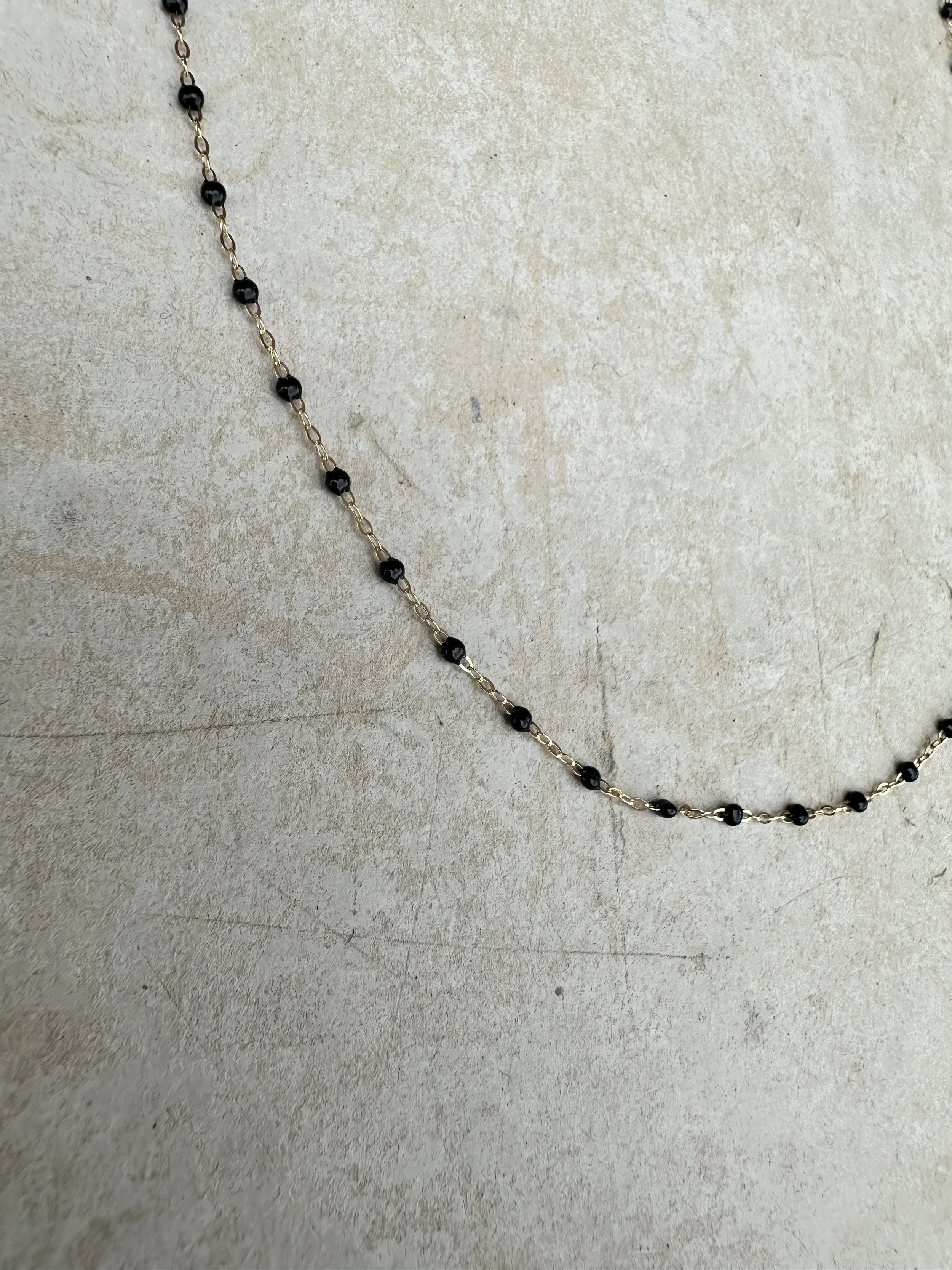 gigi clozeau Classic gigi necklace - black and yellow gold