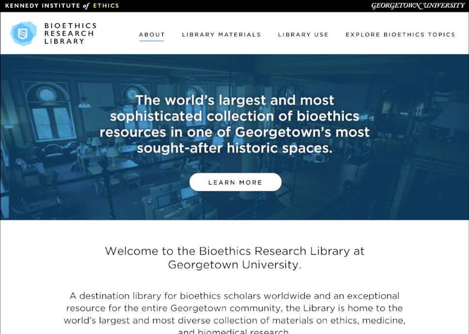 Bioethics Research Library