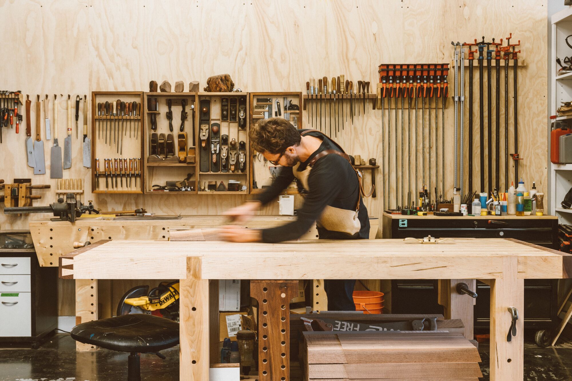 In the shop. Photo by Scott Snyder.