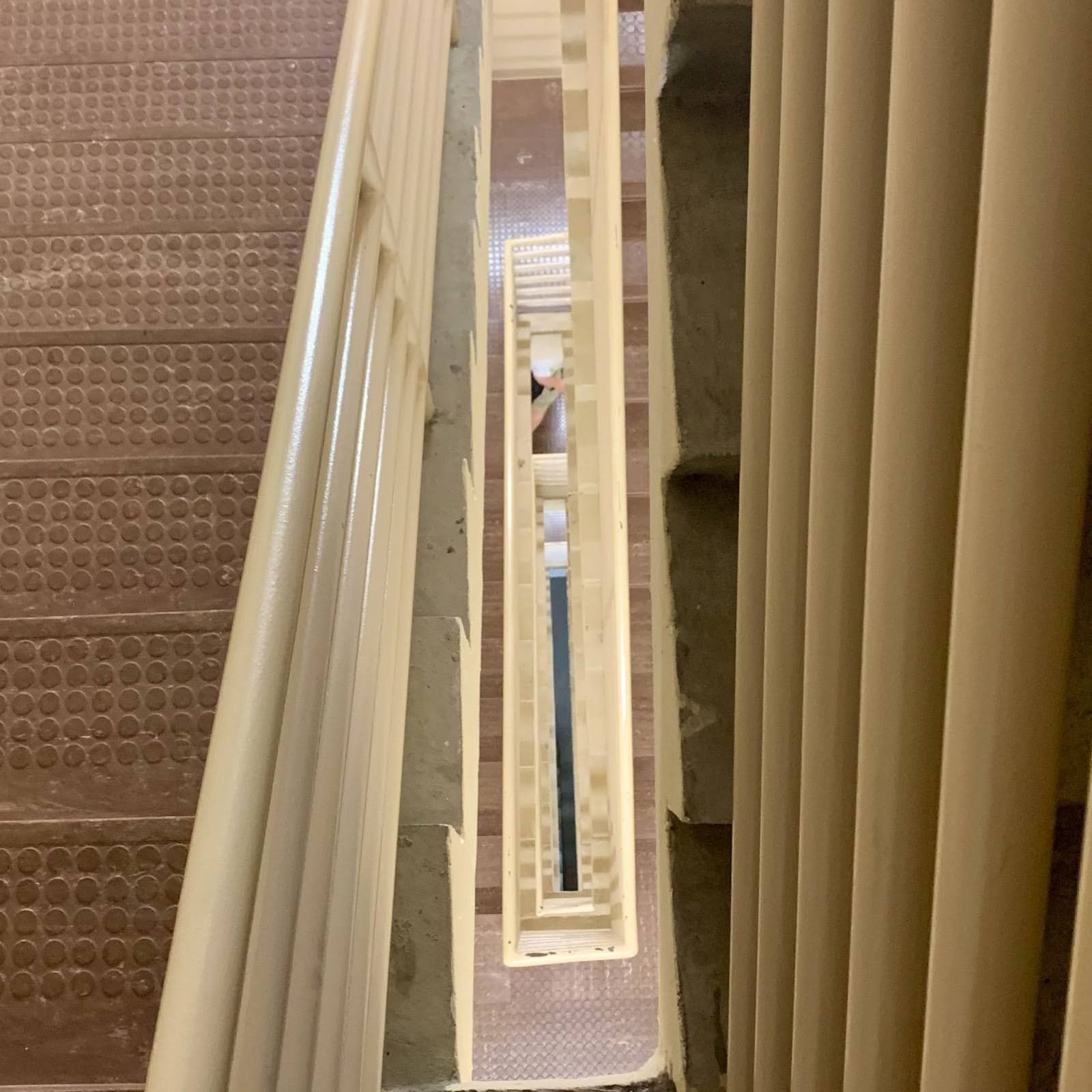 Being alone is a rarity on campus, so places in isolation like the bottom of a parking garage or the top of this stairwell give me peace of mind.