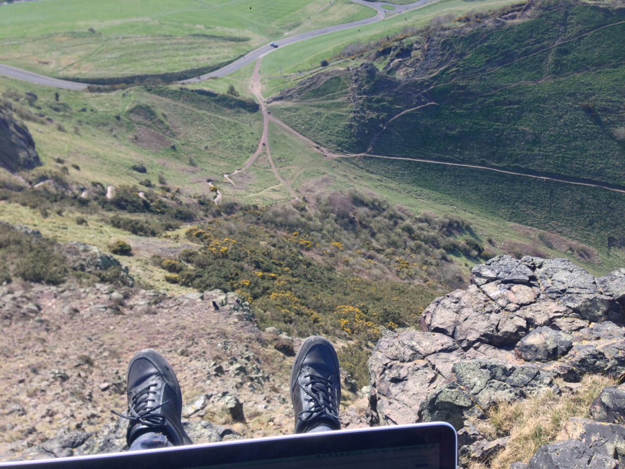 Casual programming from Arthur's seat volcano in Edinburgh
