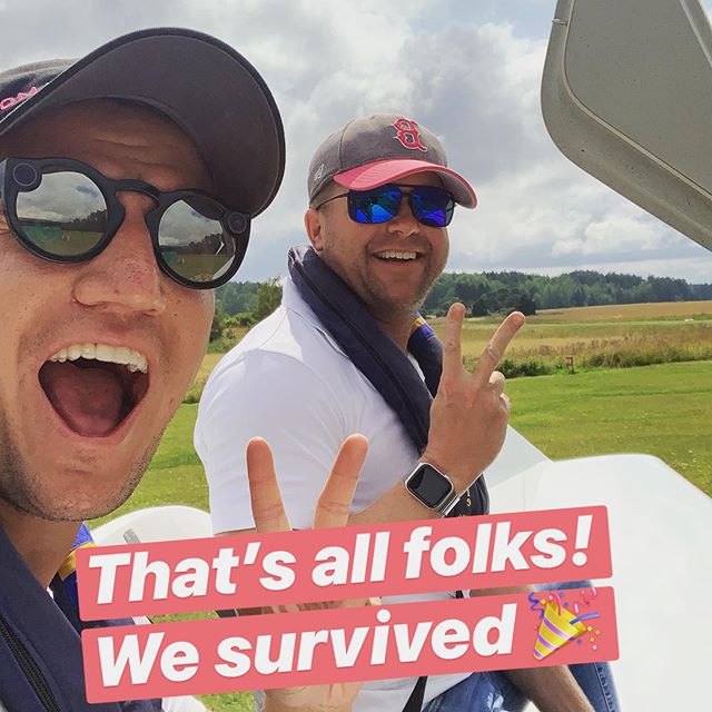 Turns out we couldn’t pass that weather after all and ended up hitting the Västervik jackpot, landing at the airport and staying at @slottsholmenvastervik (Uppdrag Granskning). A bit later than expected, we’re home! 🎉 This was amazingly fun, so next flight trip, who’s on?! 😄