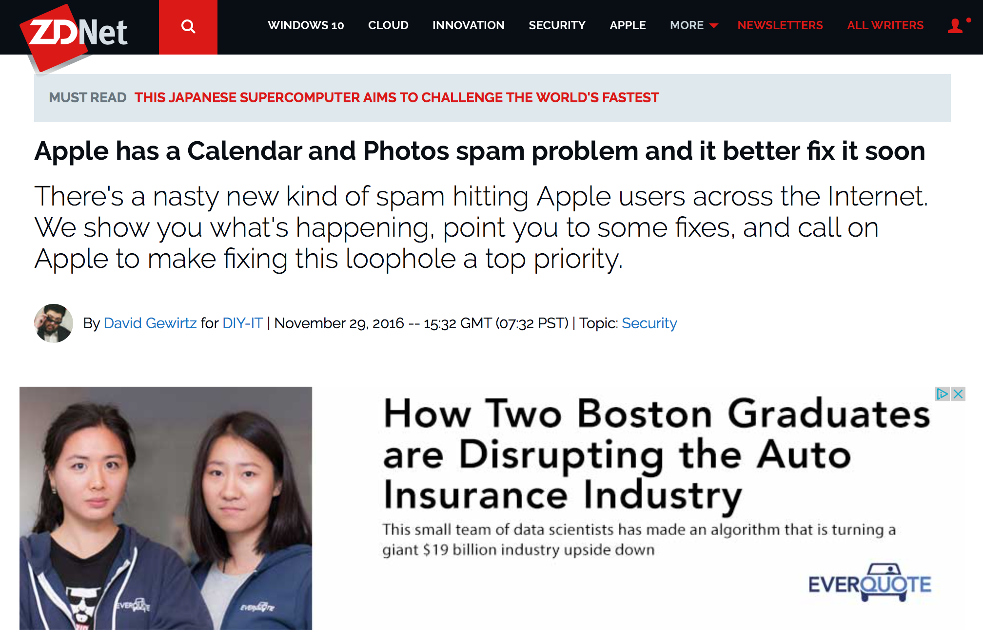 ZDNET's Deceptive Ads