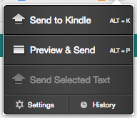 Using the "Send to Kindle" Browser Extension