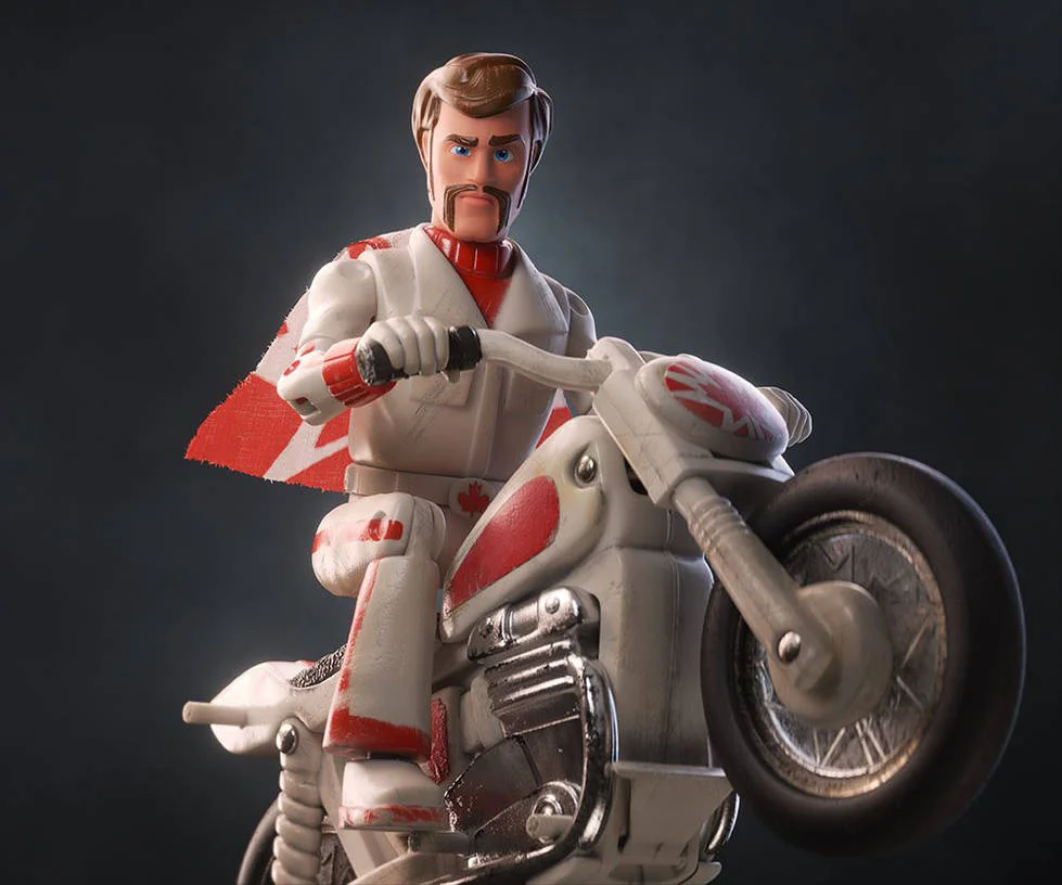 “Duke Caboom” is voiced by Keanu Reeves.