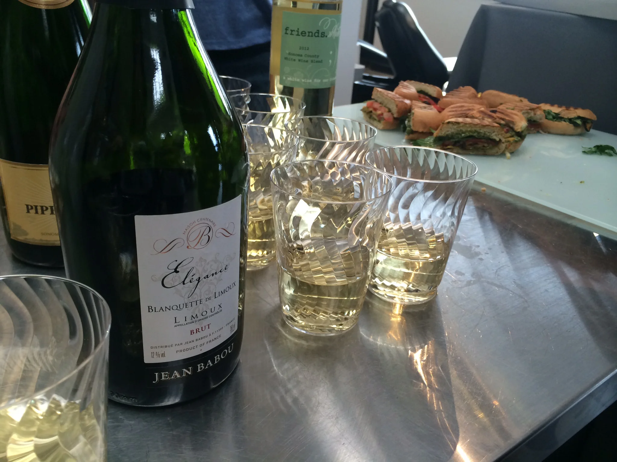 champagne and yummy, yummy small bites