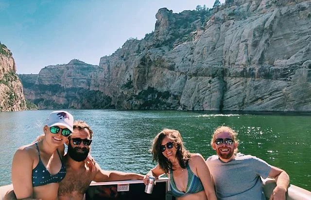 Throwback to warmer weather + Wyoming skies with my favorite people 🌞