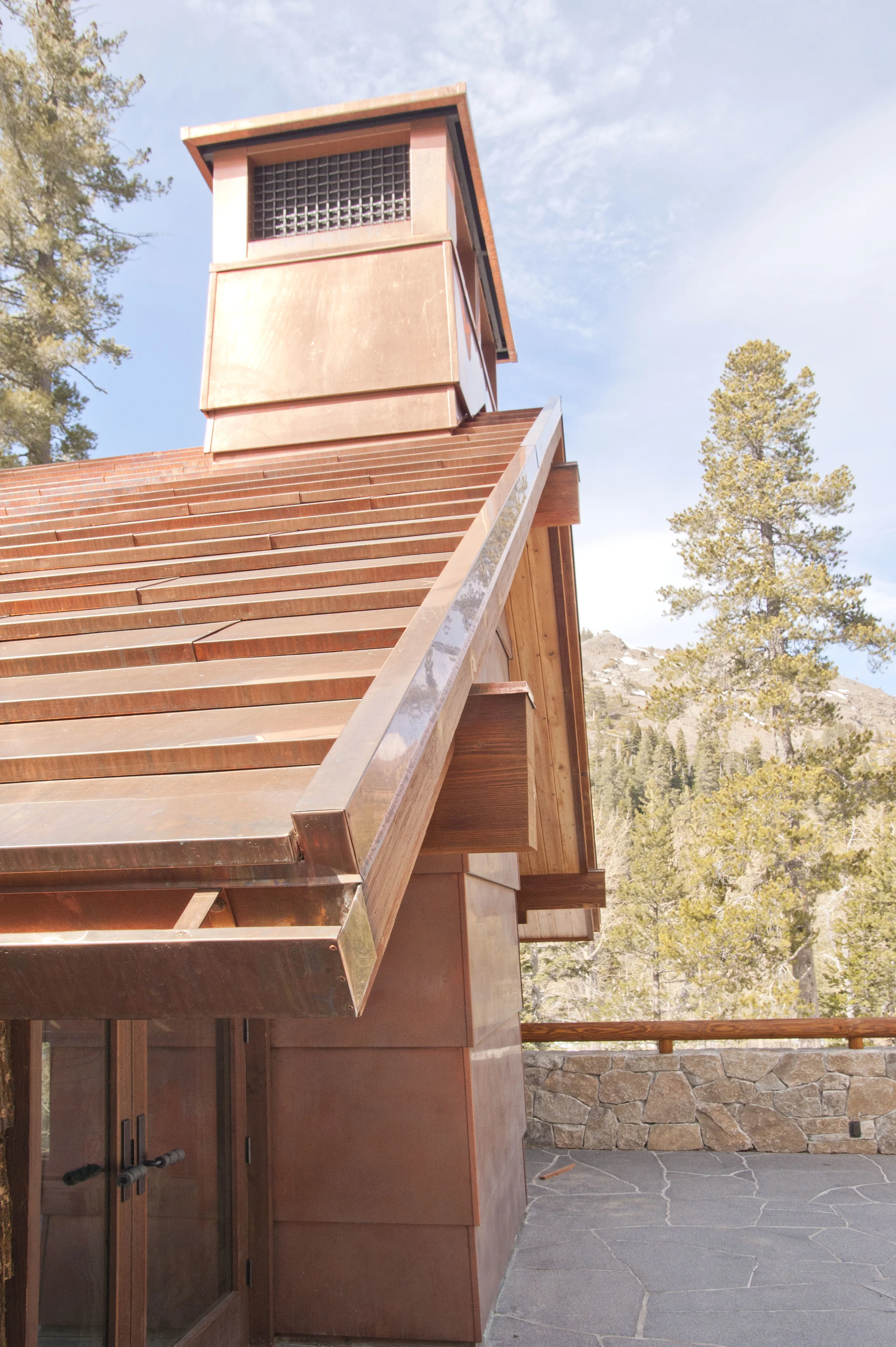 COPPER TRIM, FLASHING + CHIMNEY CHASE PANELING