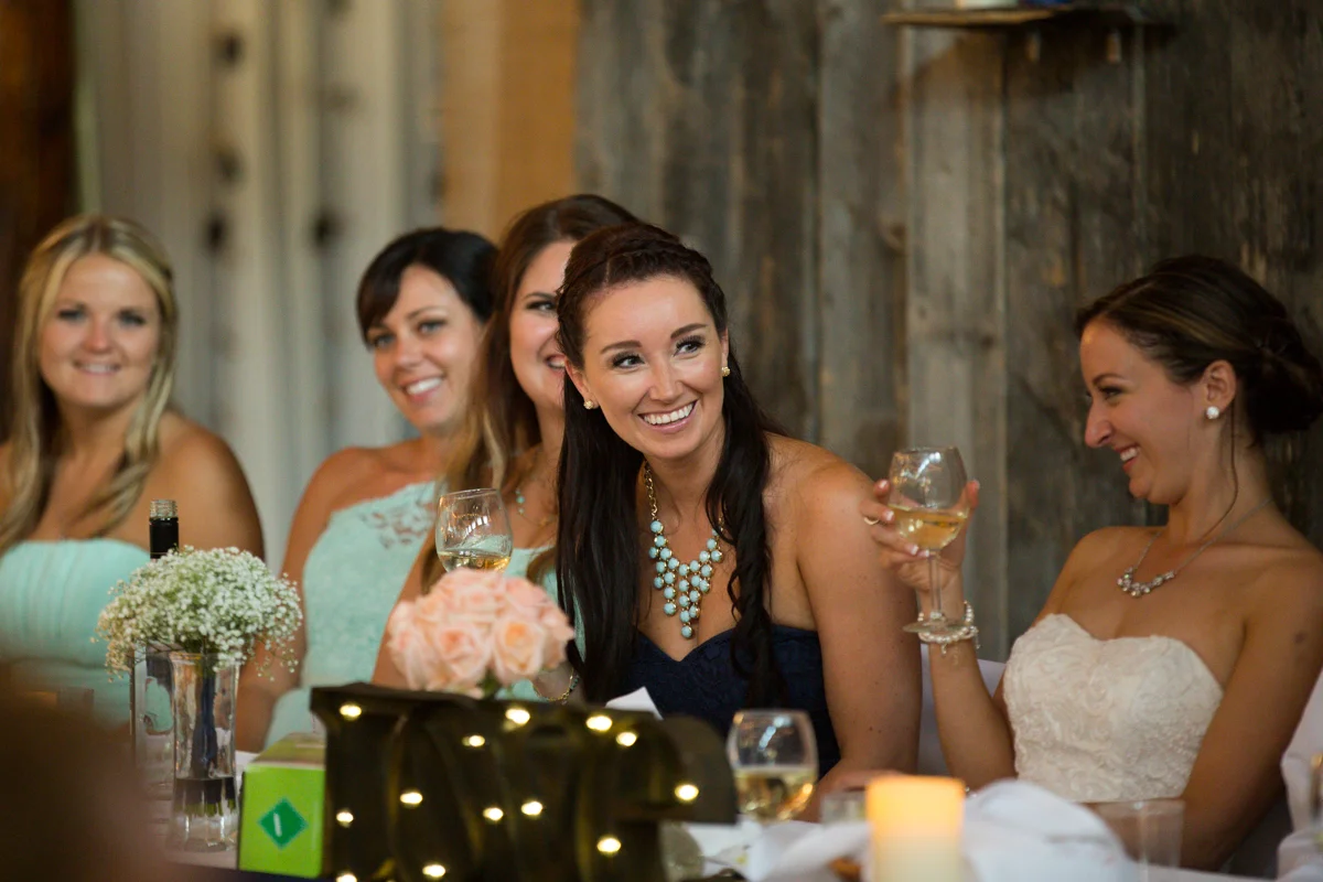 Maid of Honor Green Motif Wedding Reception with the Bride Provincial Park wedding Clear Lake Manitoba