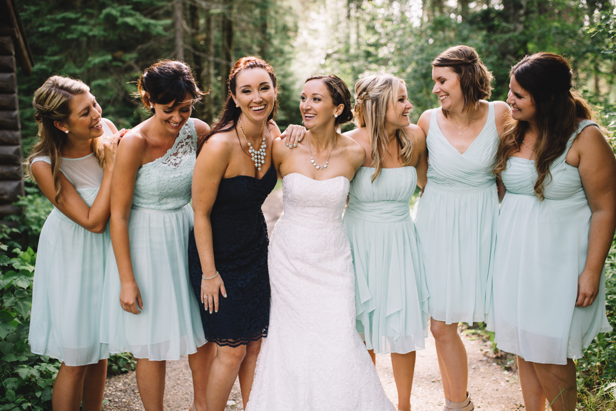 Bride's main, Maid of Honor and Bride Provincial Park wedding Clear Lake Manitoba
