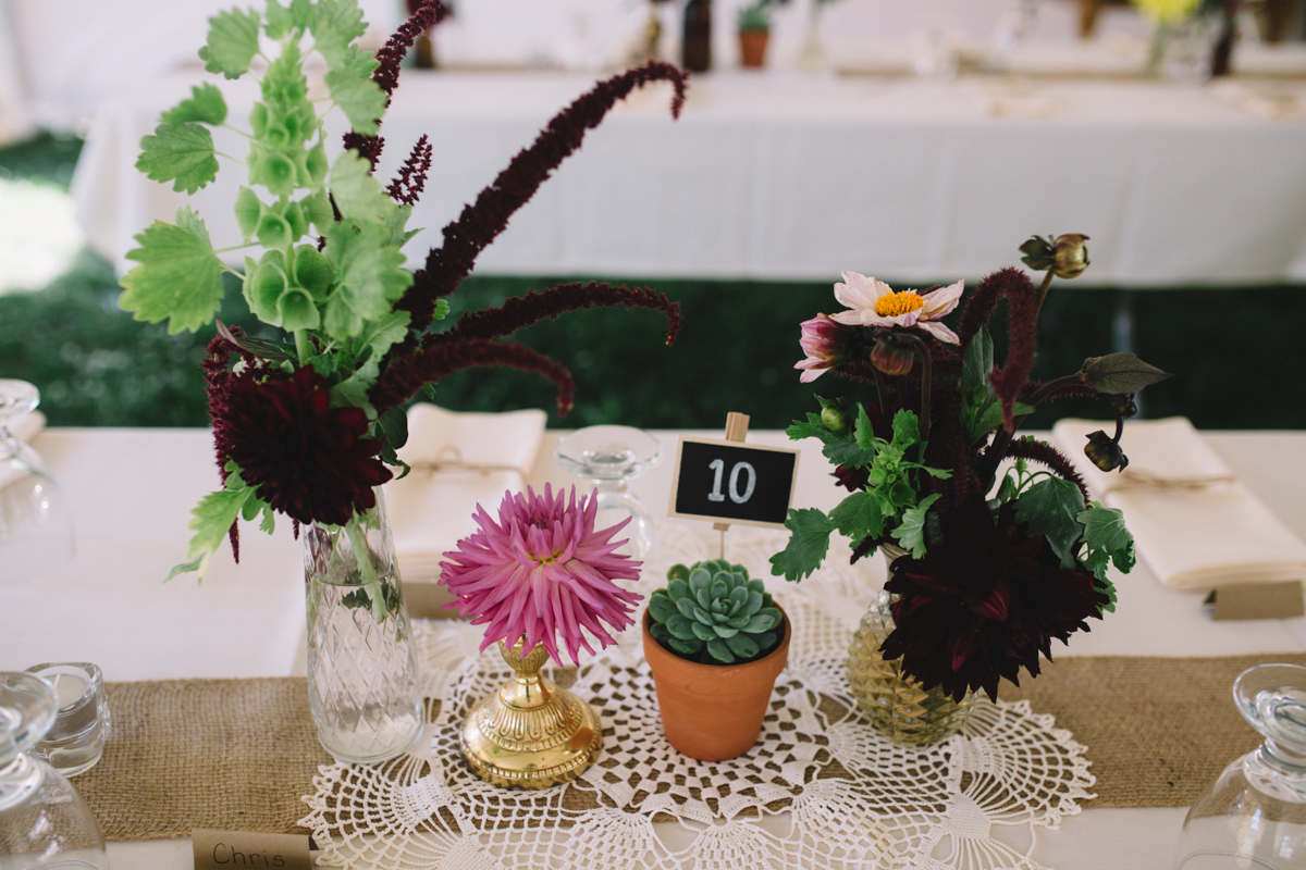 Table decoration The Guild Wedding Reception Forest Wedding King Francis Park Vancouver Island
