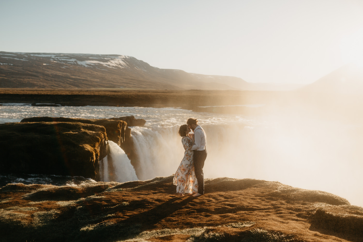 couple godafoss iceland elopement