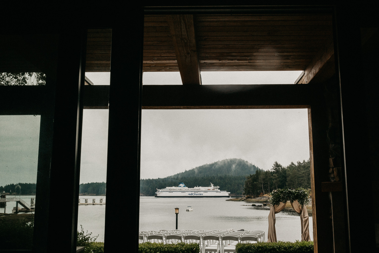Shoreline scenery Beachside Wedding Ceremony Galiano Inn