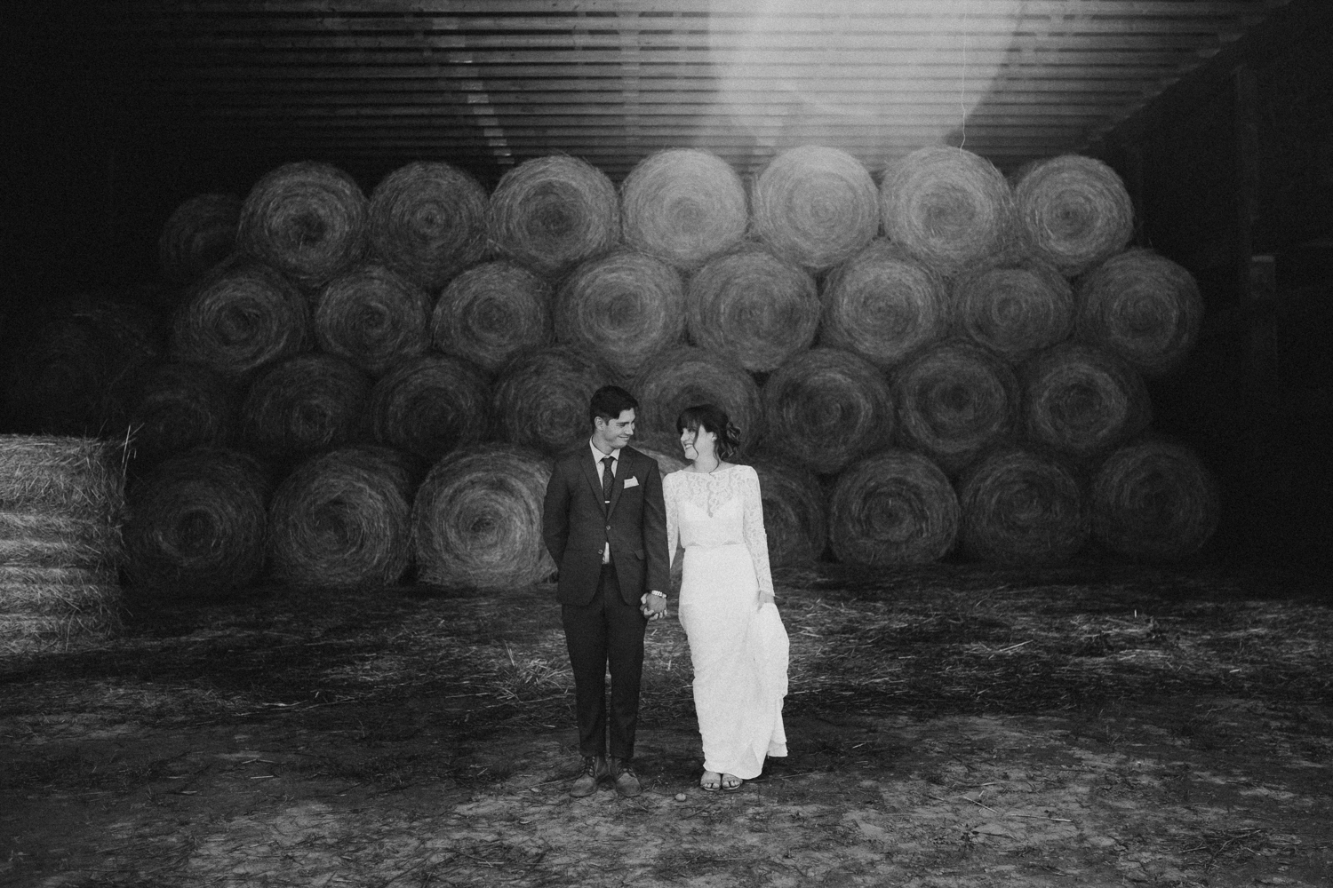 Couples First look Pemberton Valley farm wedding