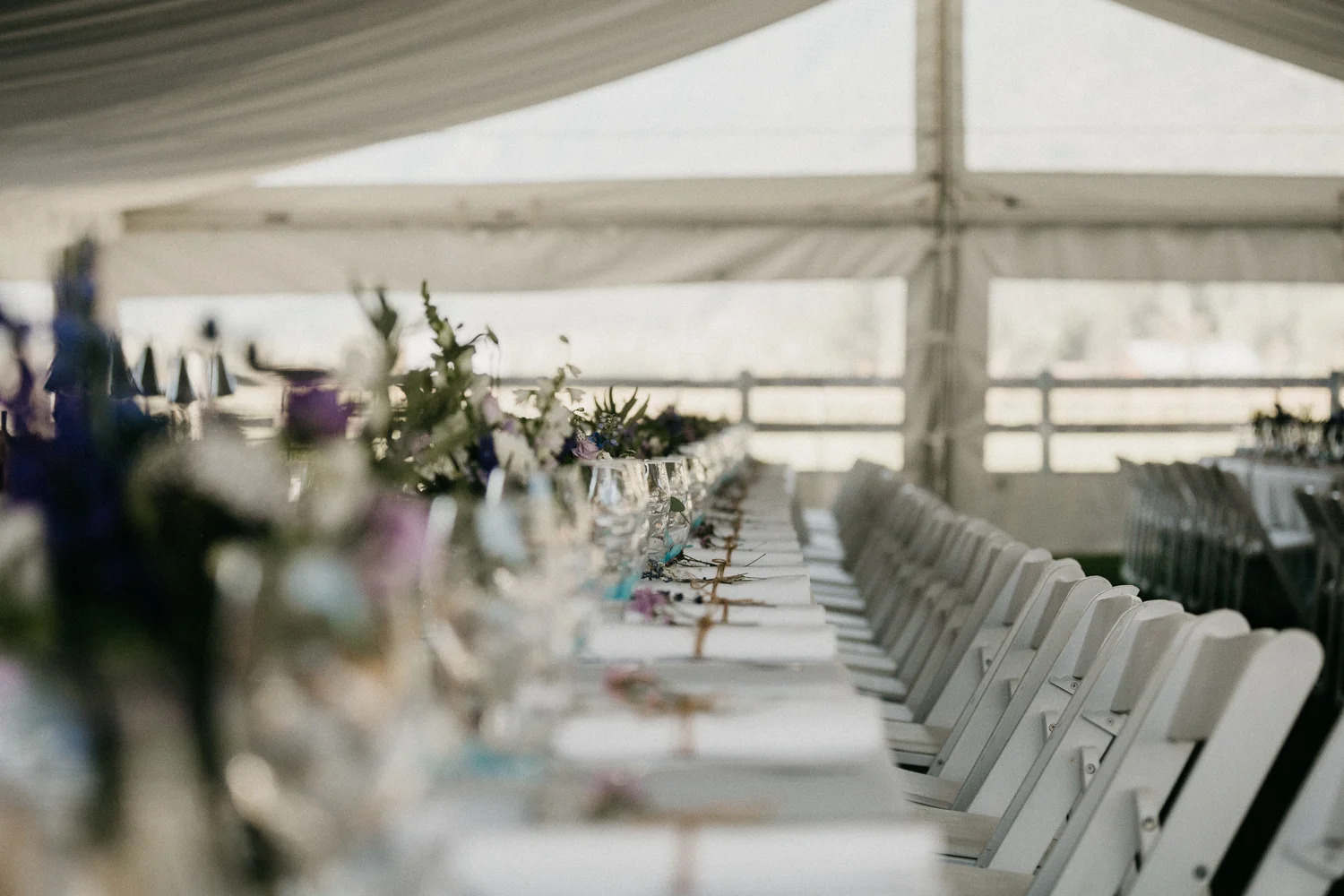 reception at Pemberton Farm wedding