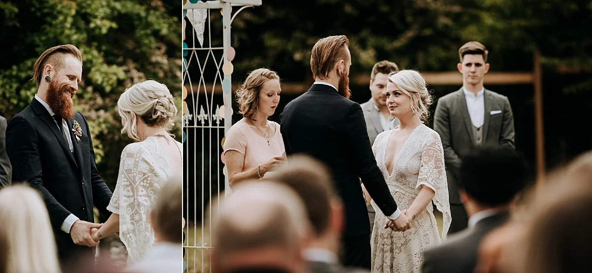 garden wedding ceremony victoria wedding photographer